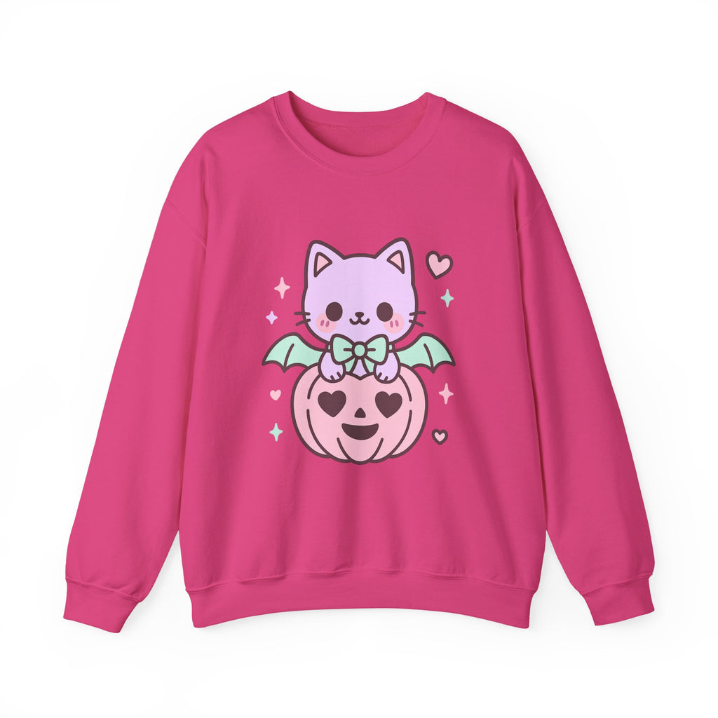 Kawaii Skull Sweatshirt – Pastel Bows & Hearts