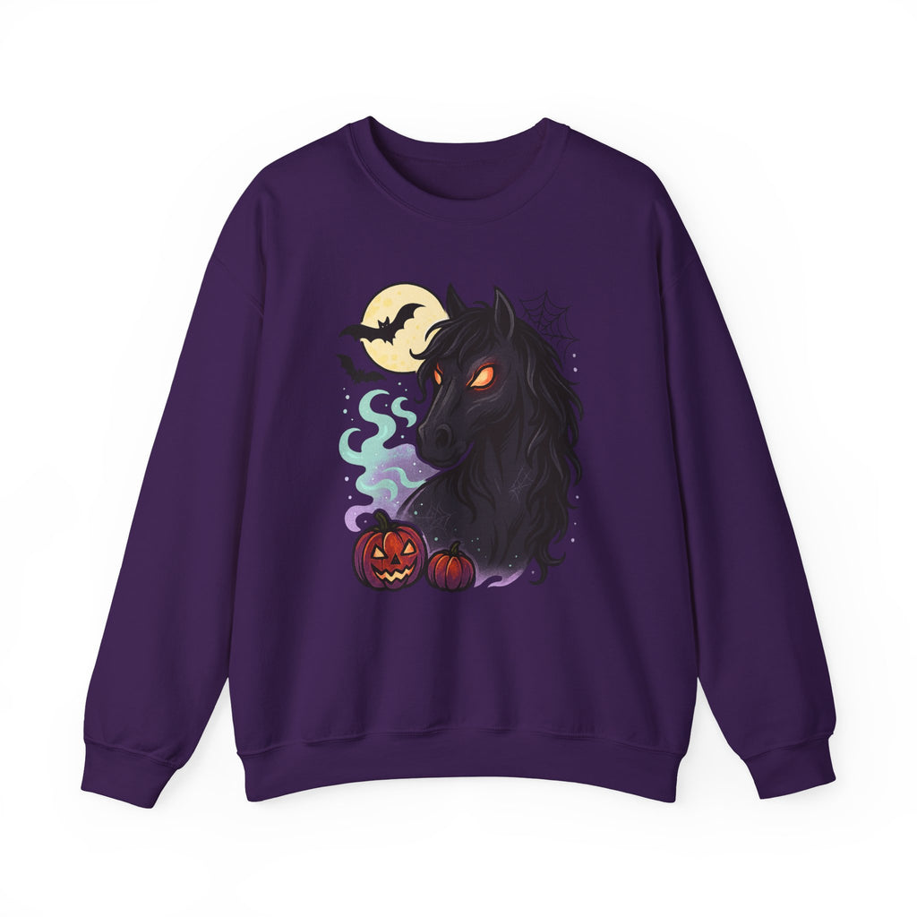 Gothic Horse Under Moonlight Spooky Sweatshirt