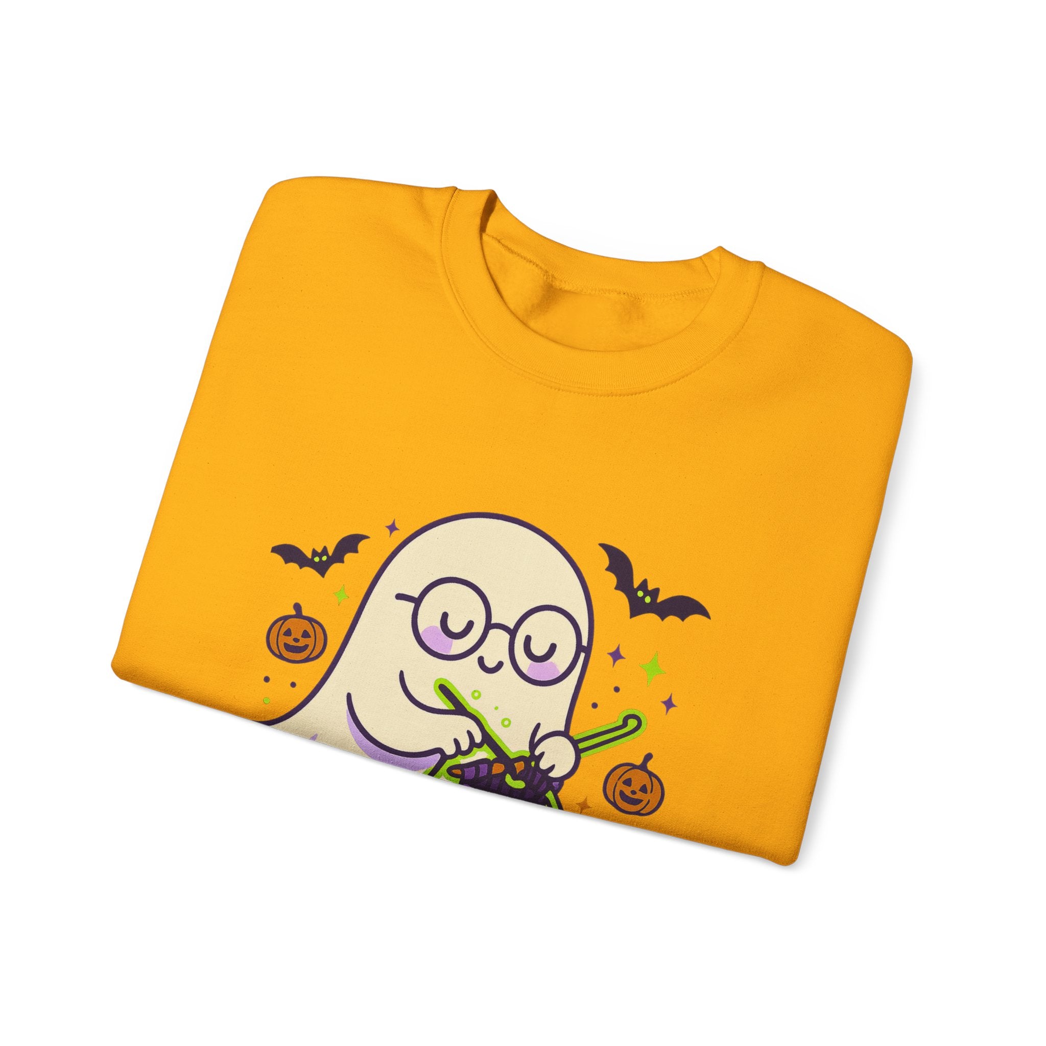 Crocheting Ghost with Halloween Charm Sweatshirt