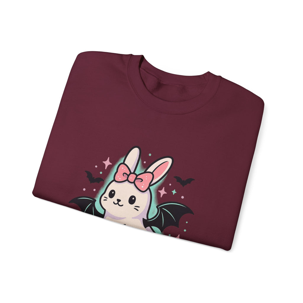 Cute Ghost Bunny with Bat Wings Sweatshirt