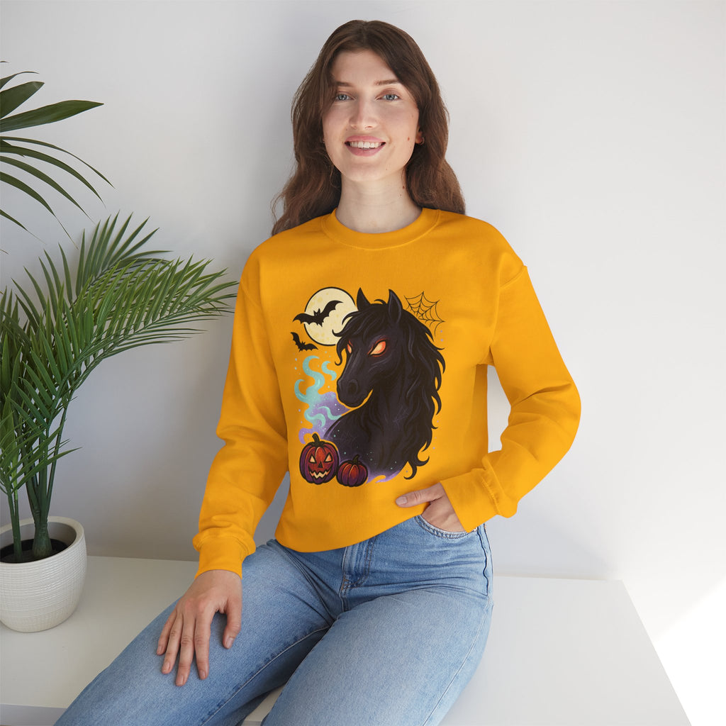 Gothic Horse Under Moonlight Spooky Sweatshirt