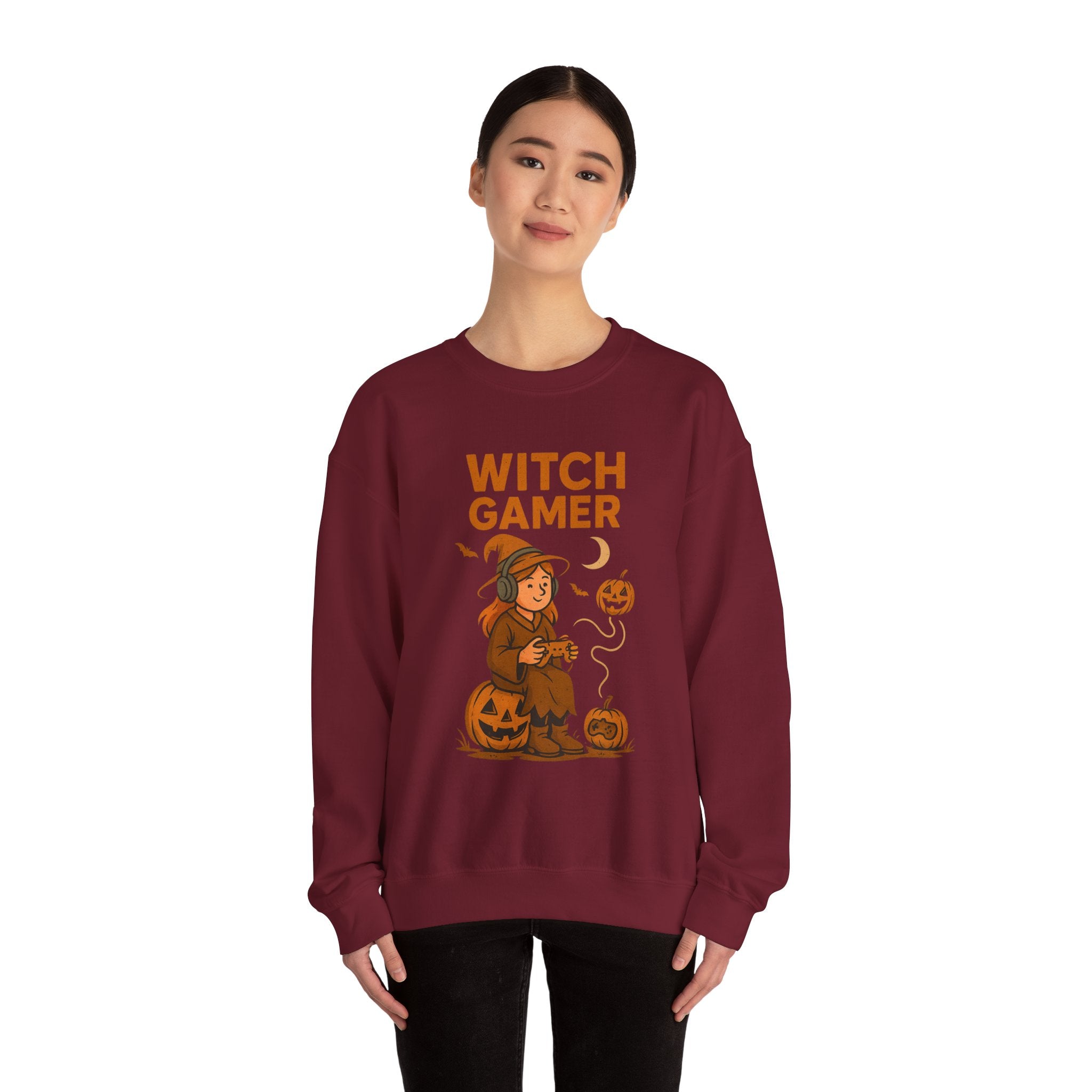 Witch Gamer Halloween Sweatshirt