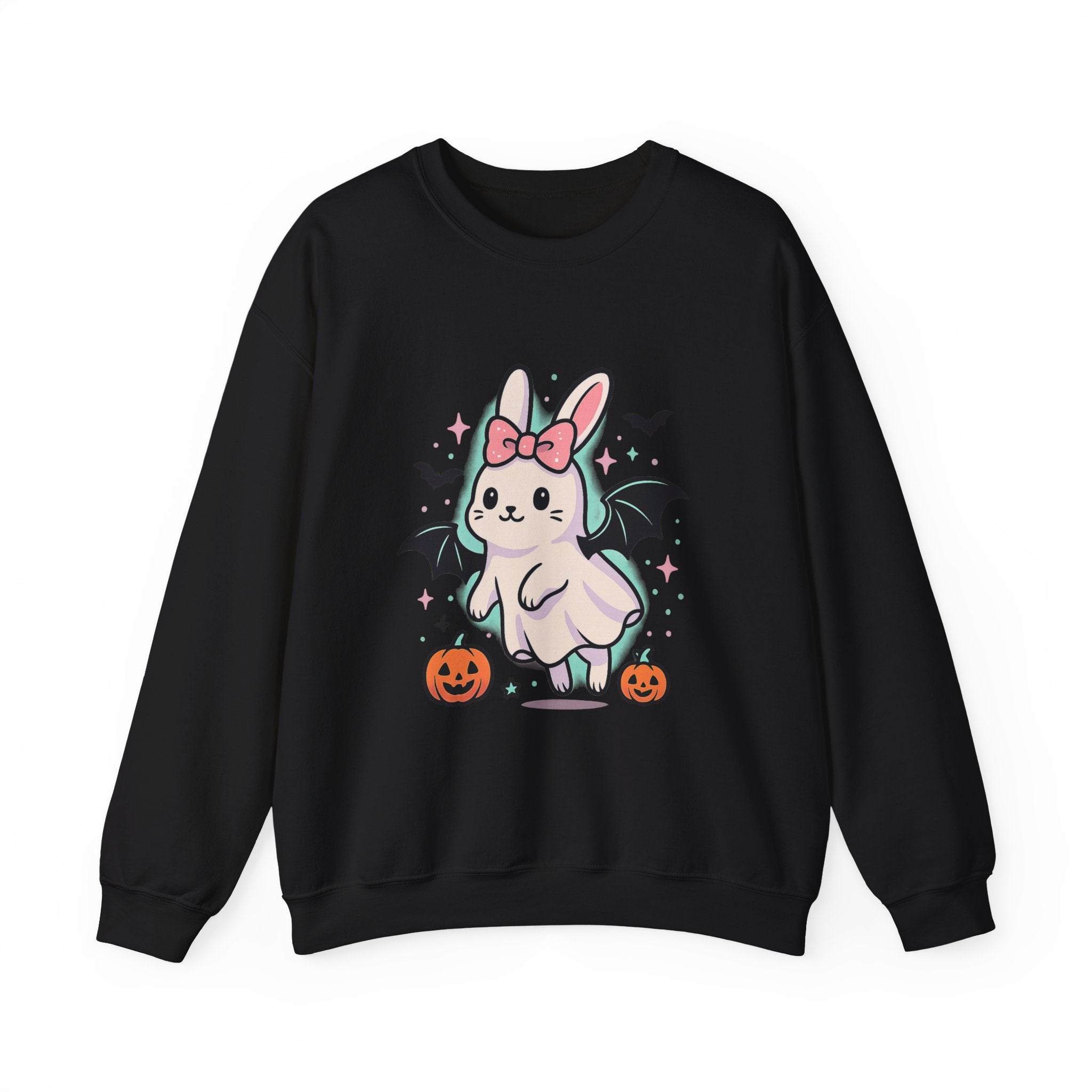 Cute Ghost Bunny with Bat Wings Sweatshirt