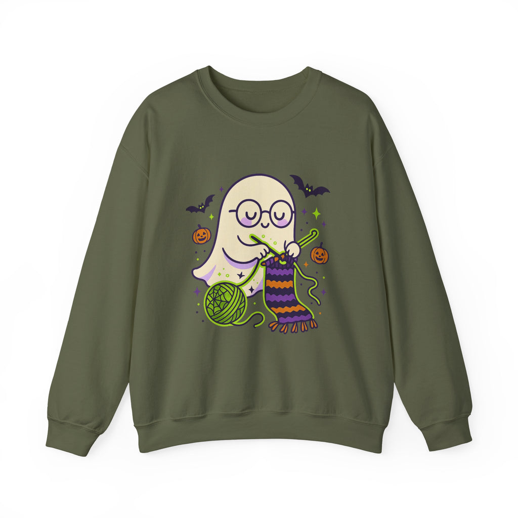 Crocheting Ghost with Halloween Charm Sweatshirt