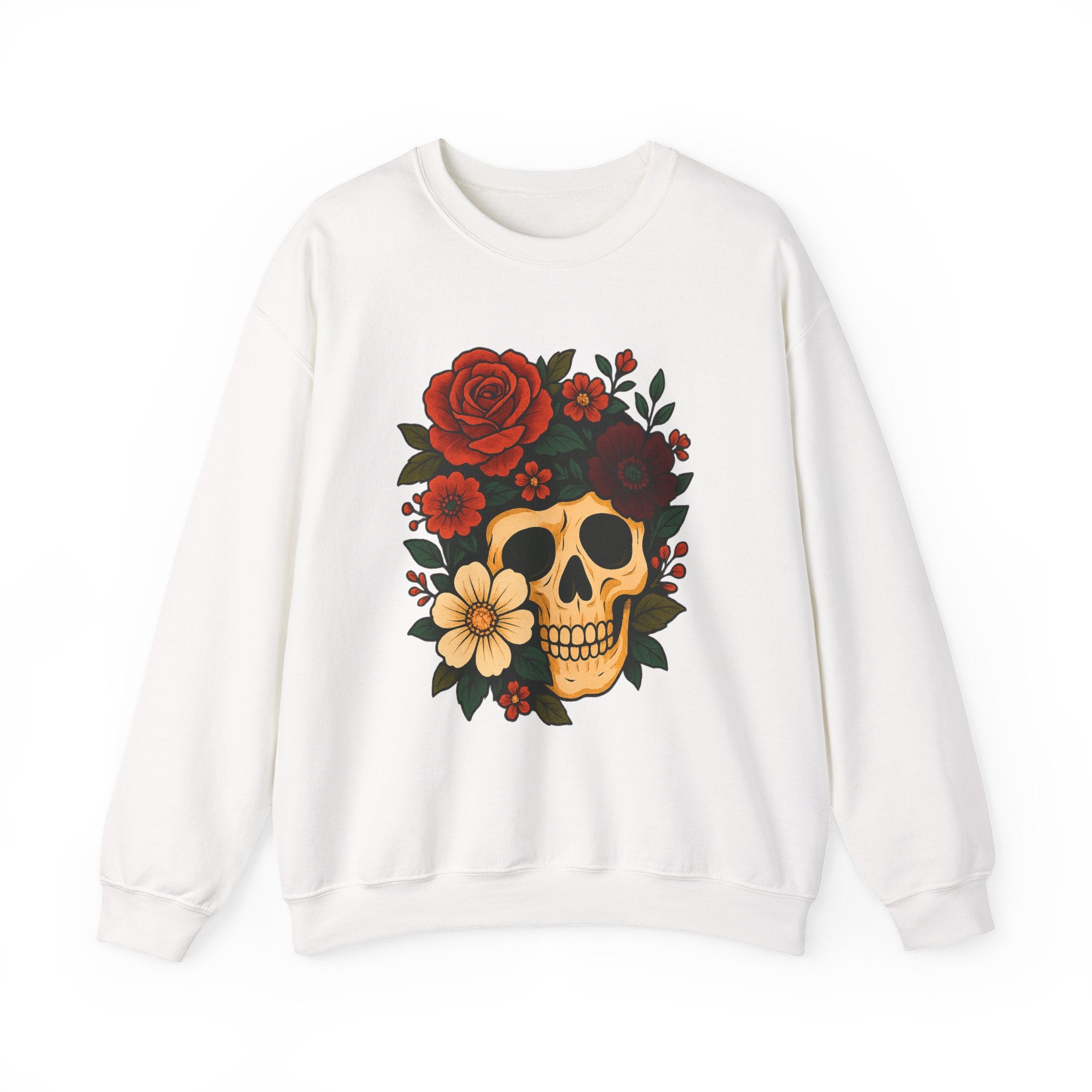 Floral Skull Halloween Sweatshirt