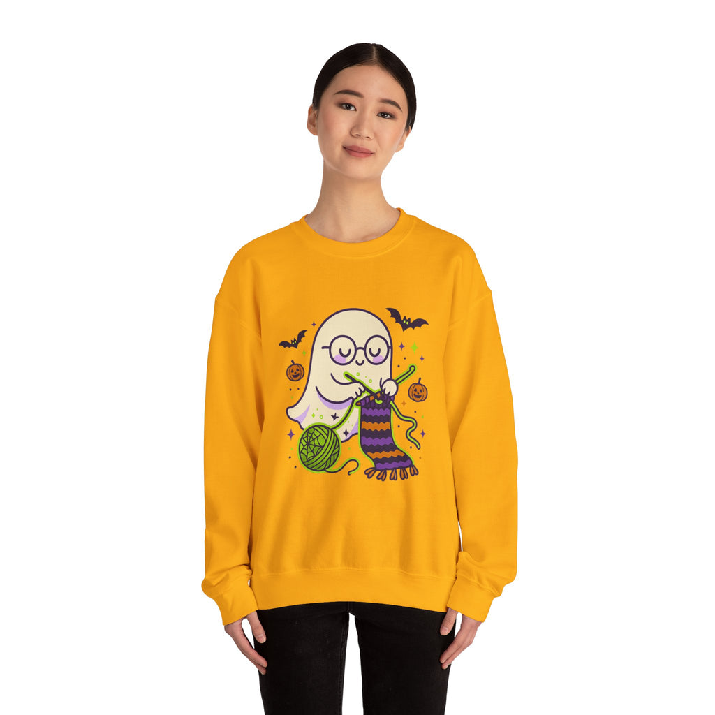 Crocheting Ghost with Halloween Charm Sweatshirt