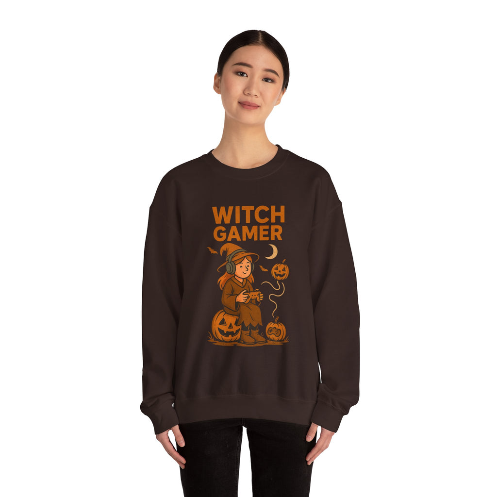 Witch Gamer Halloween Sweatshirt