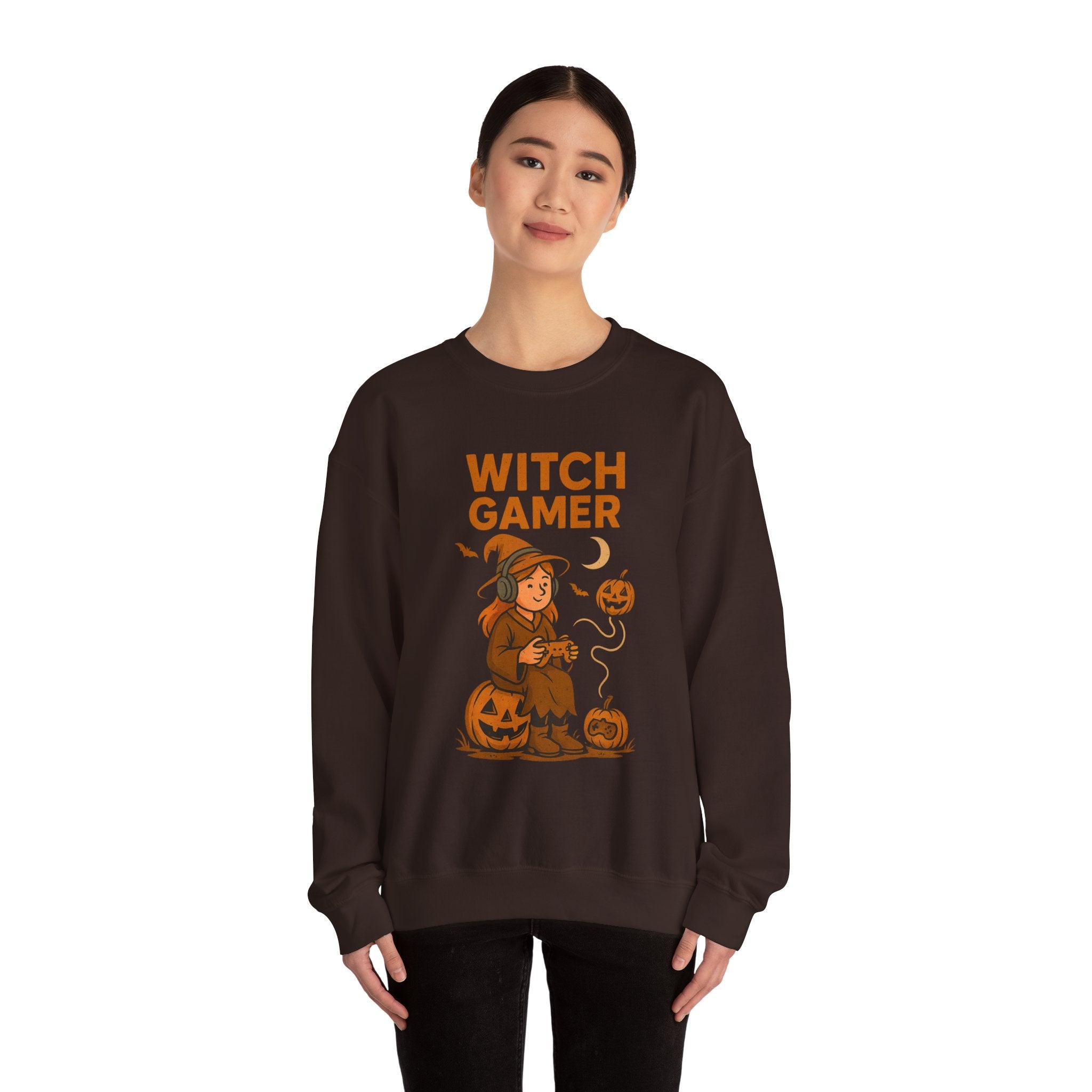 Witch Gamer Halloween Sweatshirt