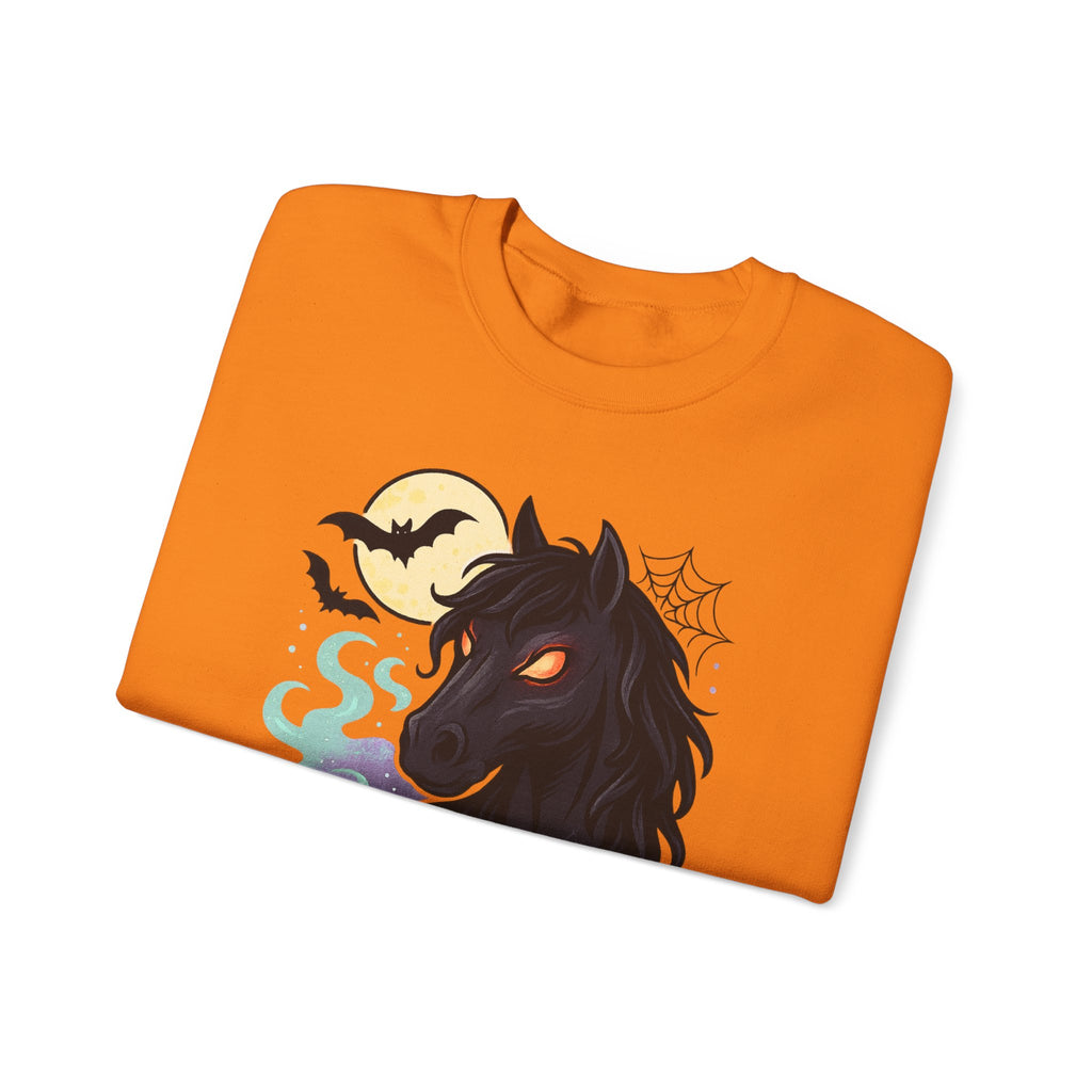 Gothic Horse Under Moonlight Spooky Sweatshirt