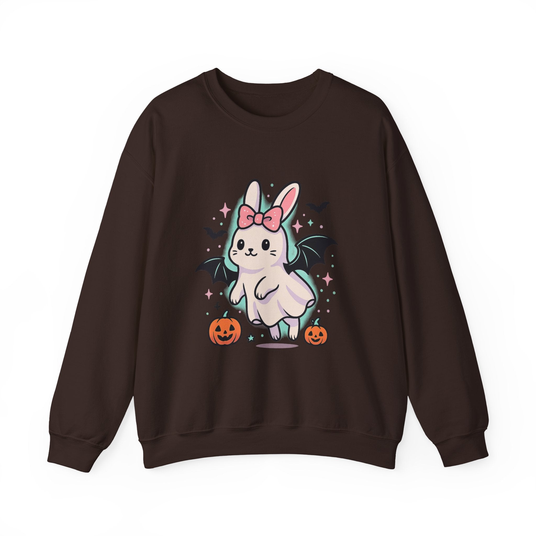 Cute Ghost Bunny with Bat Wings Sweatshirt