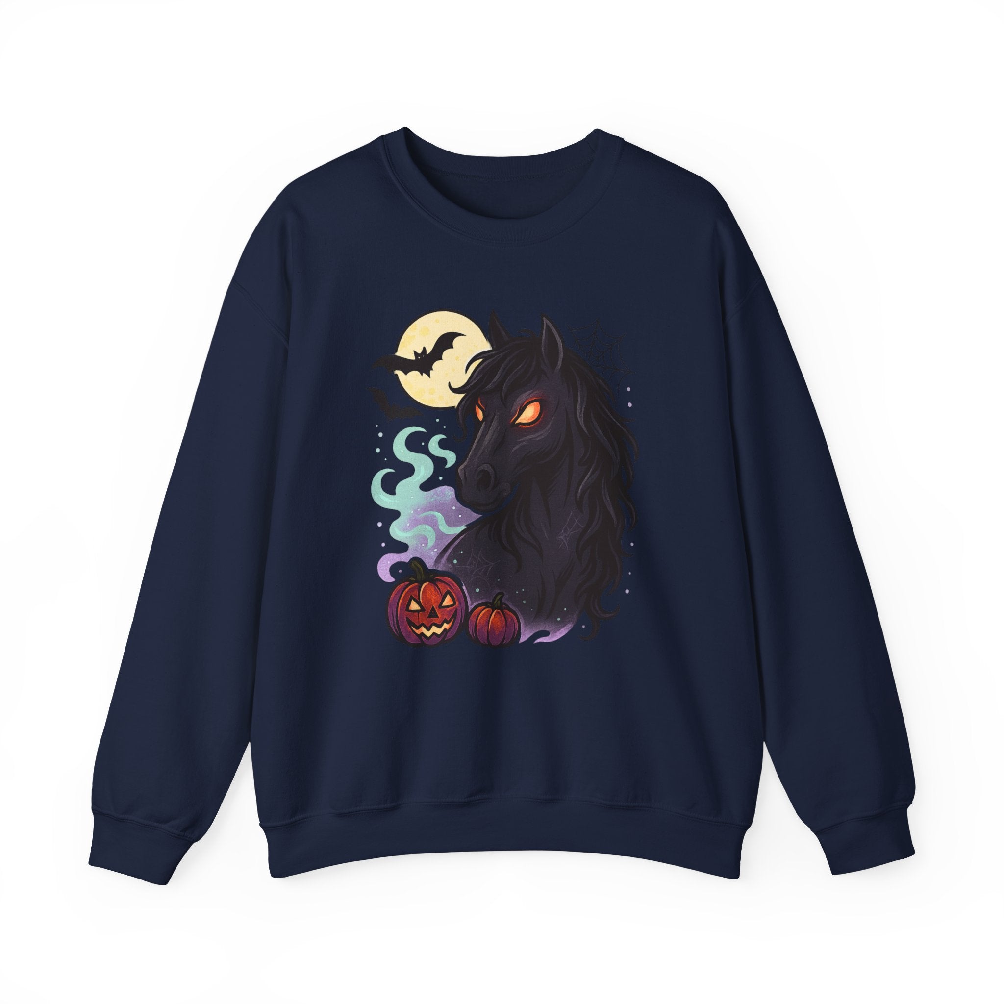 Gothic Horse Under Moonlight Spooky Sweatshirt