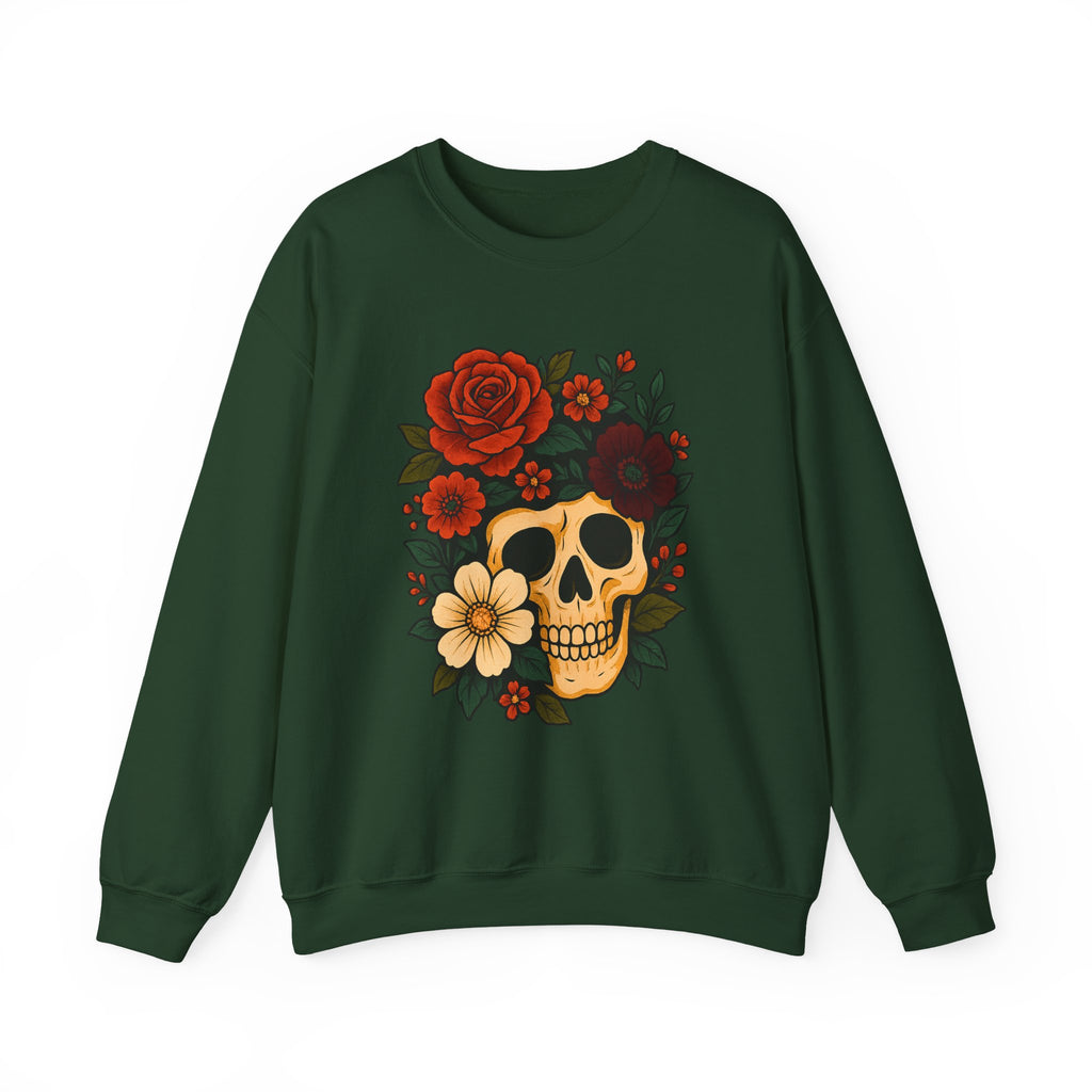 Floral Skull Halloween Sweatshirt