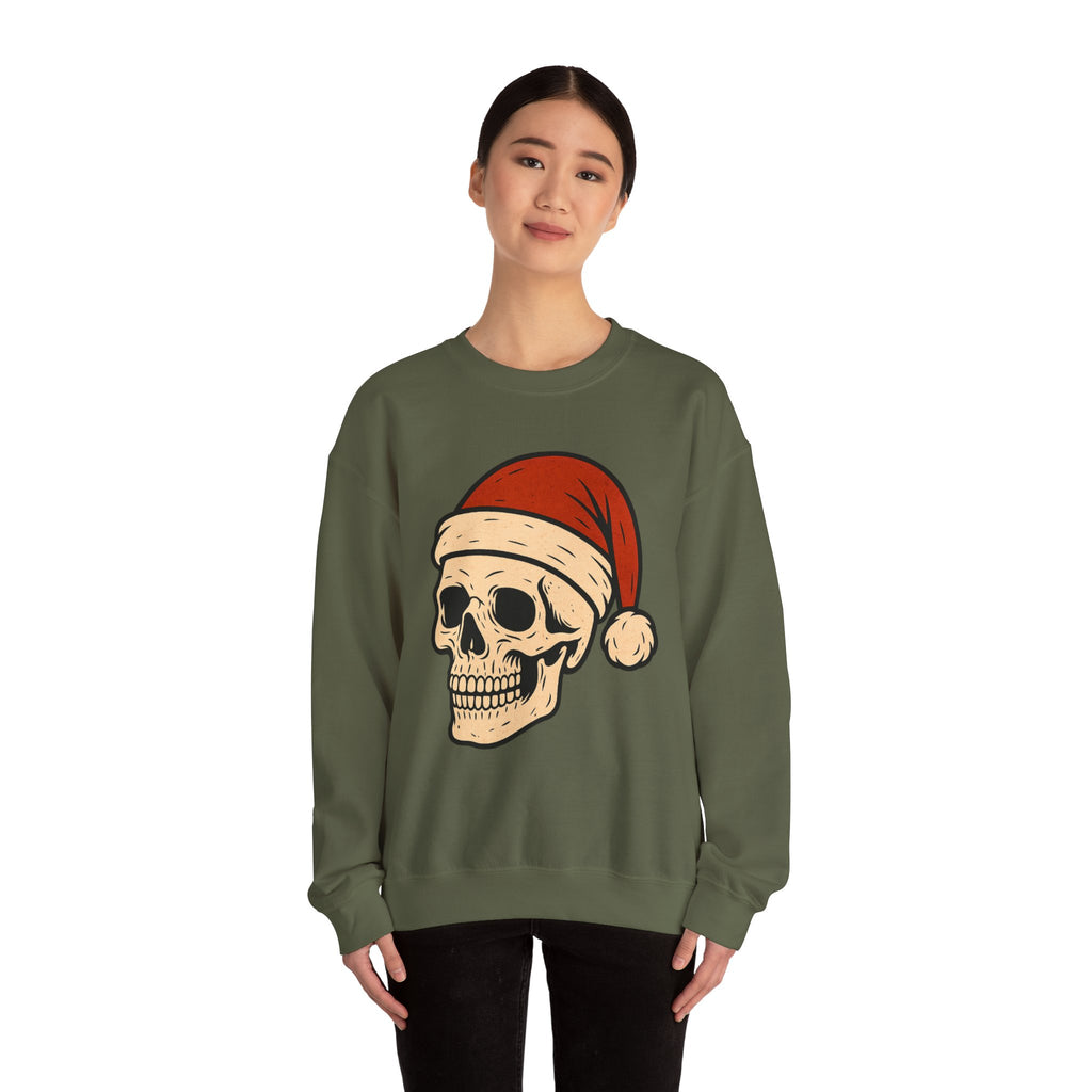 Skull with Santa Hat Sweatshirt