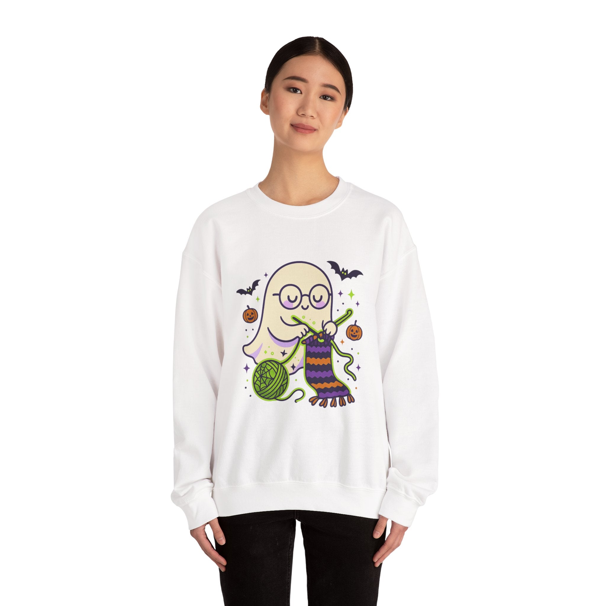 Crocheting Ghost with Halloween Charm Sweatshirt