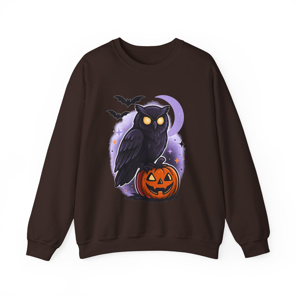 Spooky Owl and Pumpkin Night Sweatshirt