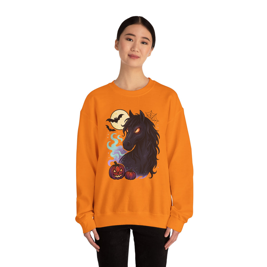 Gothic Horse Under Moonlight Spooky Sweatshirt
