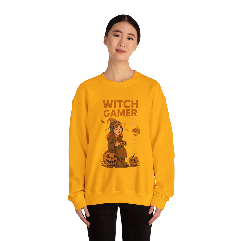 Witch Gamer Halloween Sweatshirt