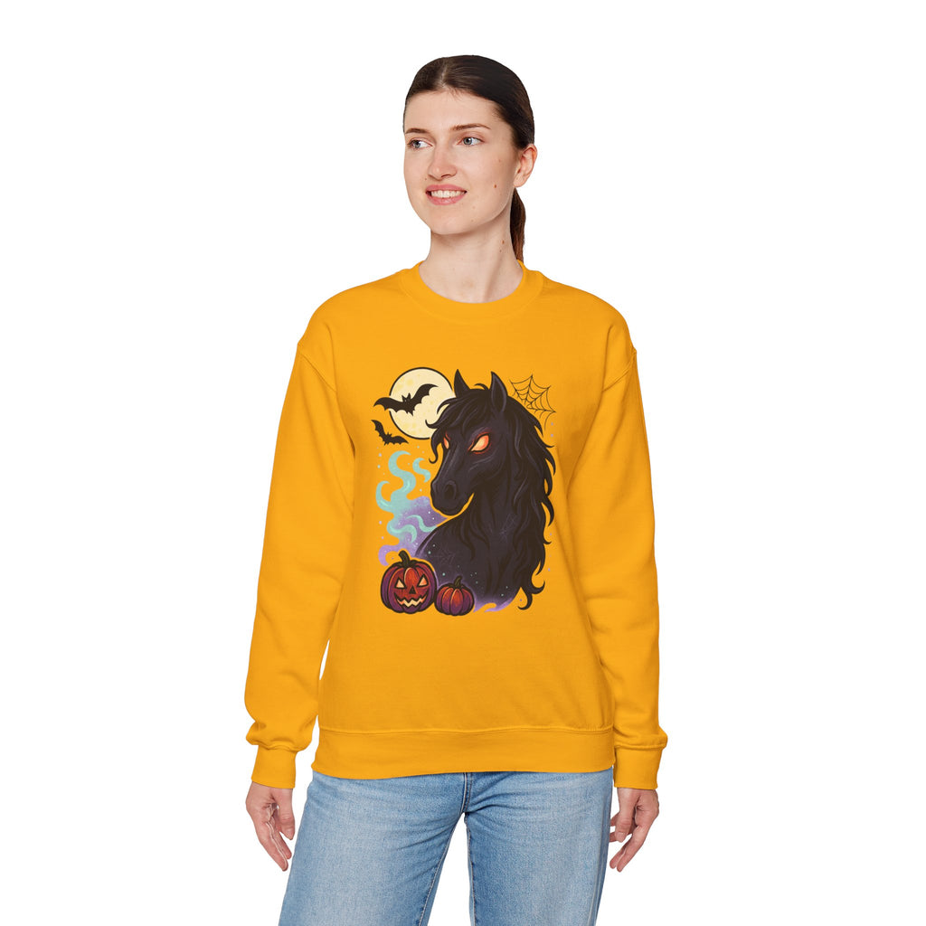 Gothic Horse Under Moonlight Spooky Sweatshirt