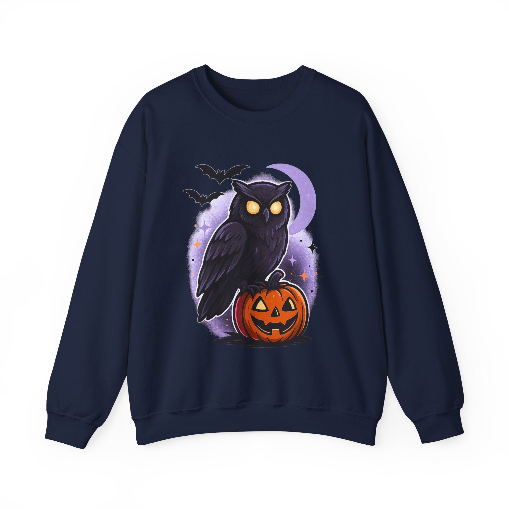 Spooky Owl and Pumpkin Night Sweatshirt