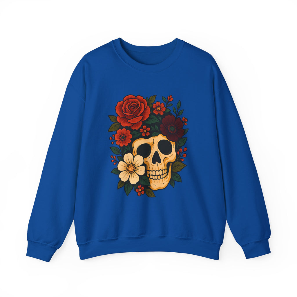 Floral Skull Halloween Sweatshirt