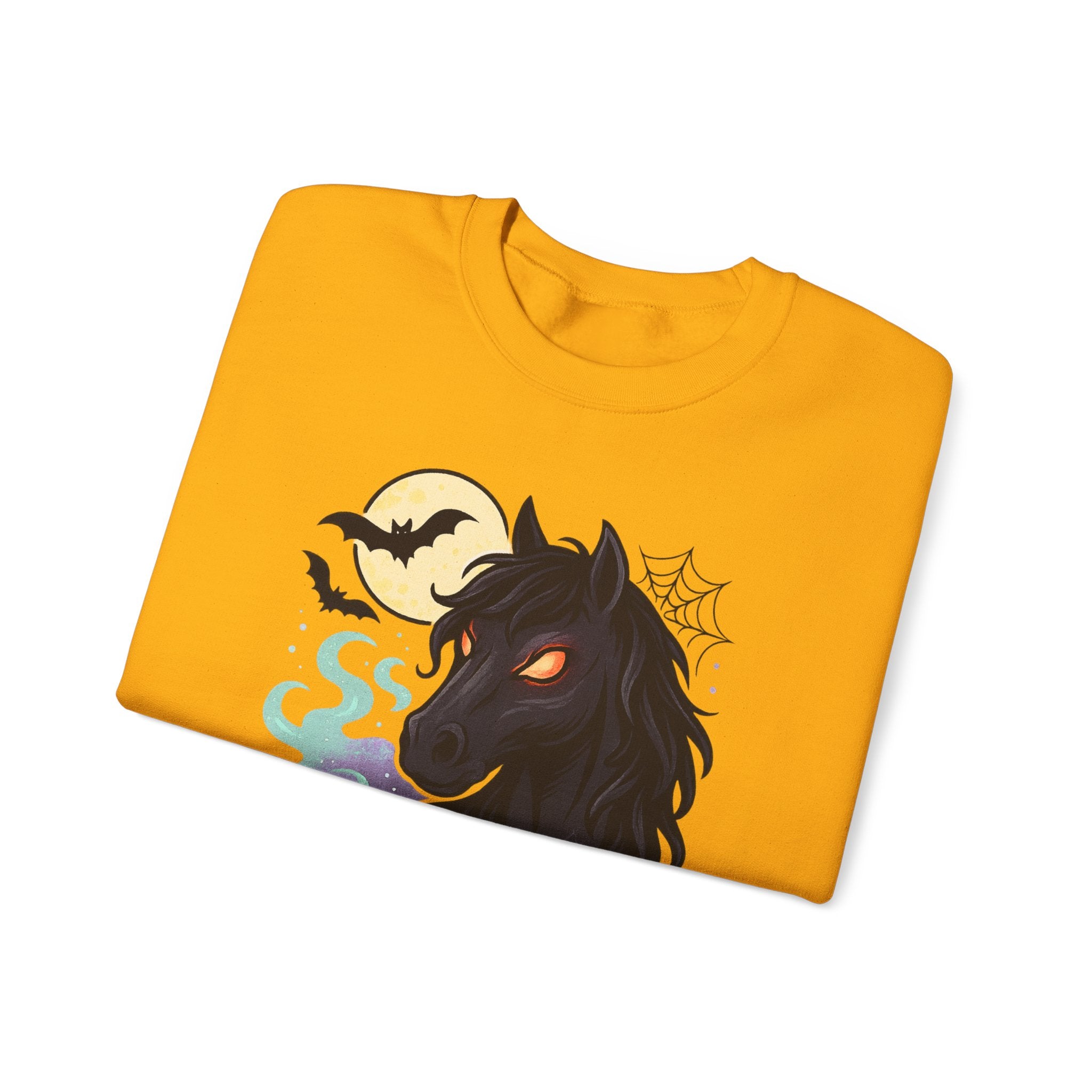 Gothic Horse Under Moonlight Spooky Sweatshirt