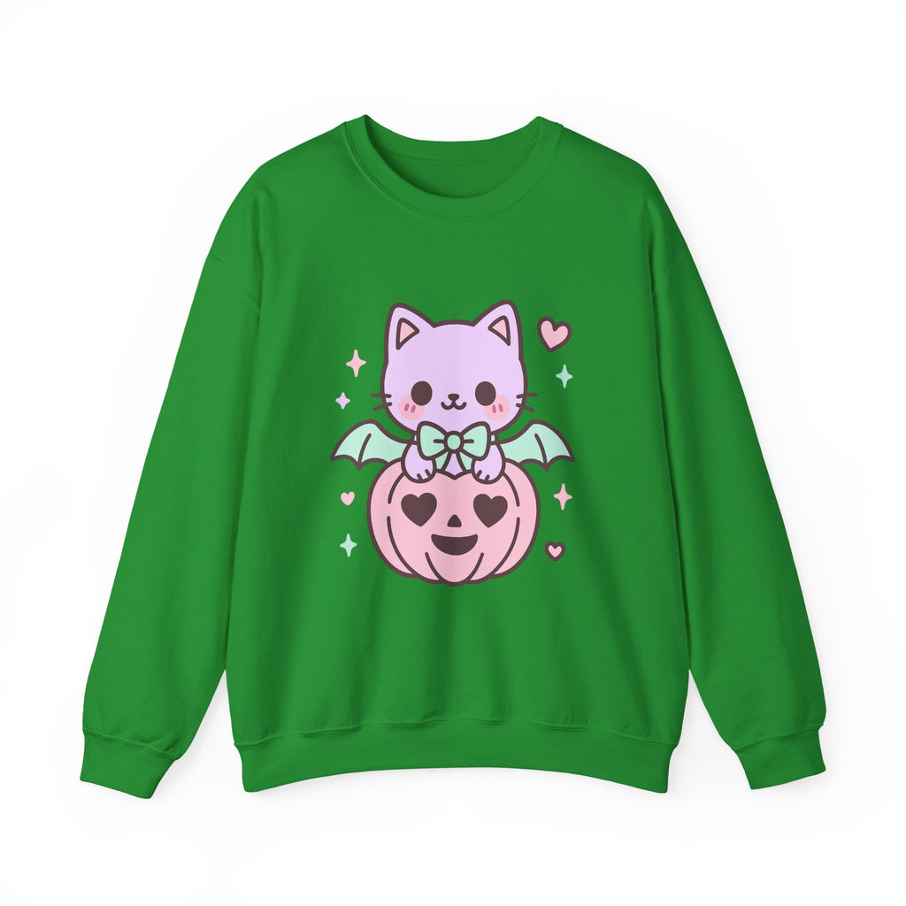 Kawaii Skull Sweatshirt – Pastel Bows & Hearts