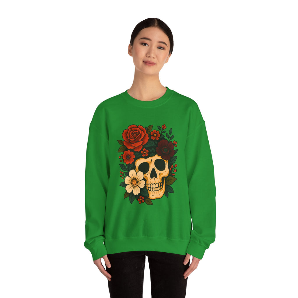 Floral Skull Halloween Sweatshirt
