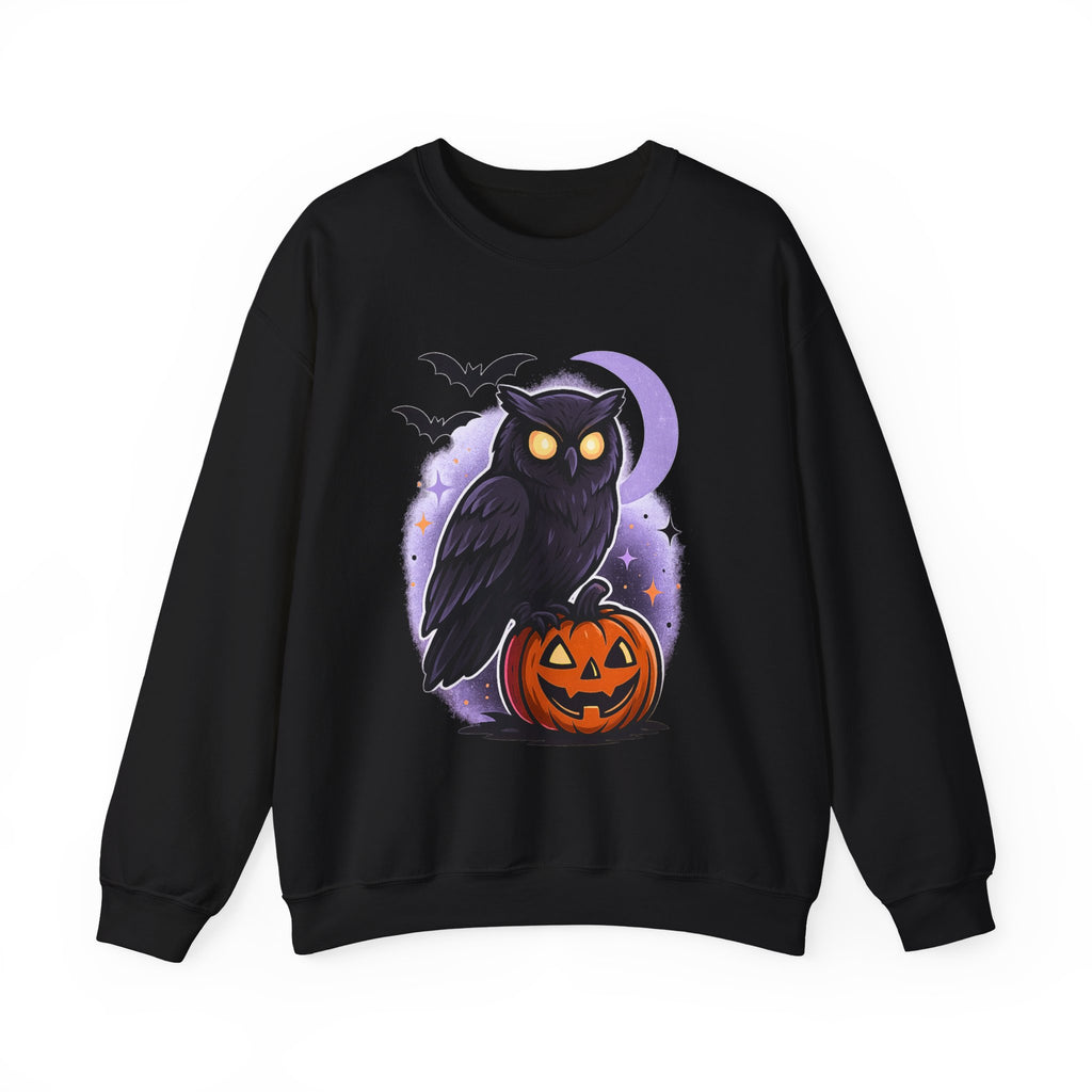 Spooky Owl and Pumpkin Night Sweatshirt