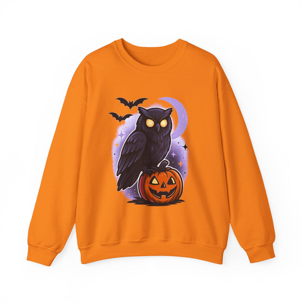 Spooky Owl and Pumpkin Night Sweatshirt
