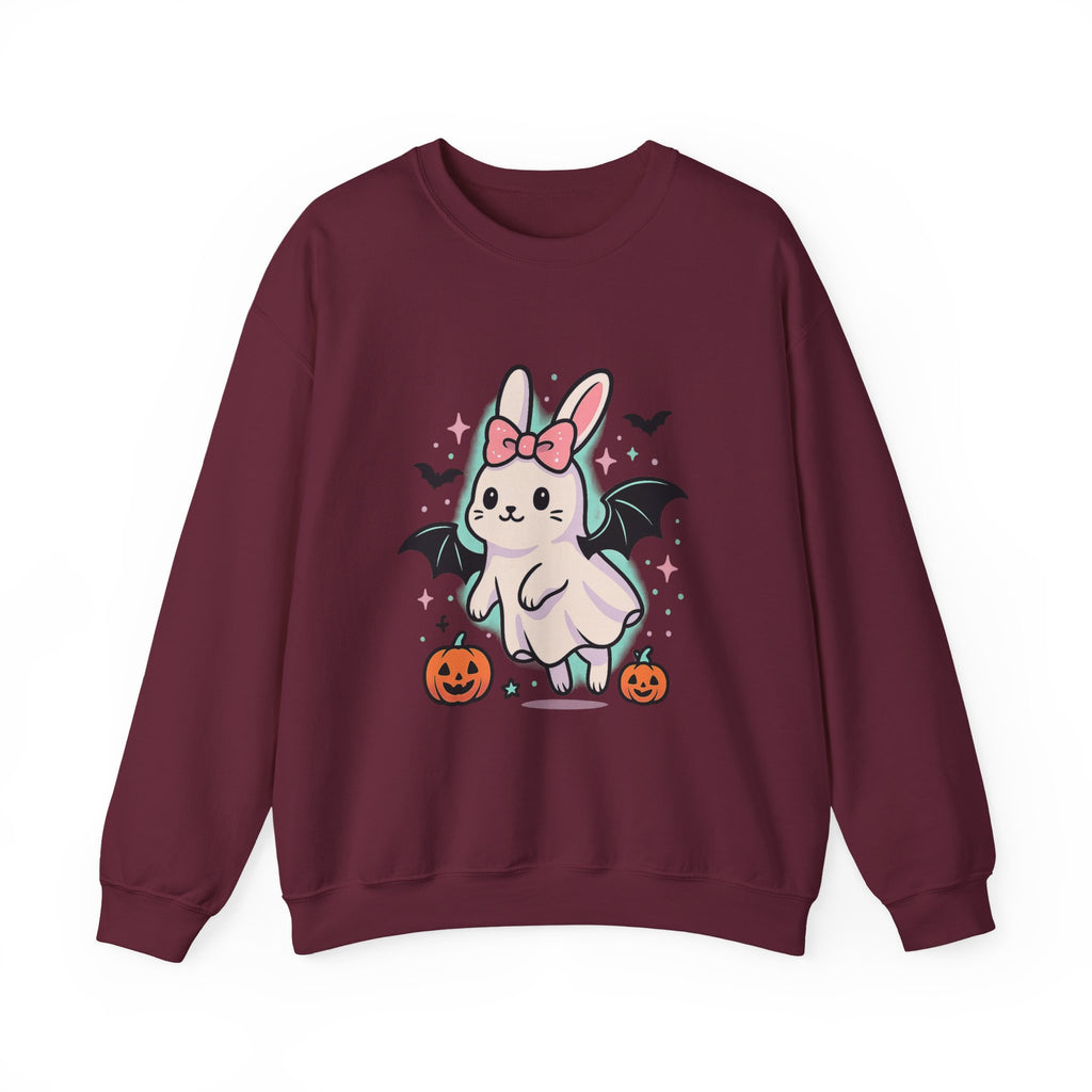 Cute Ghost Bunny with Bat Wings Sweatshirt