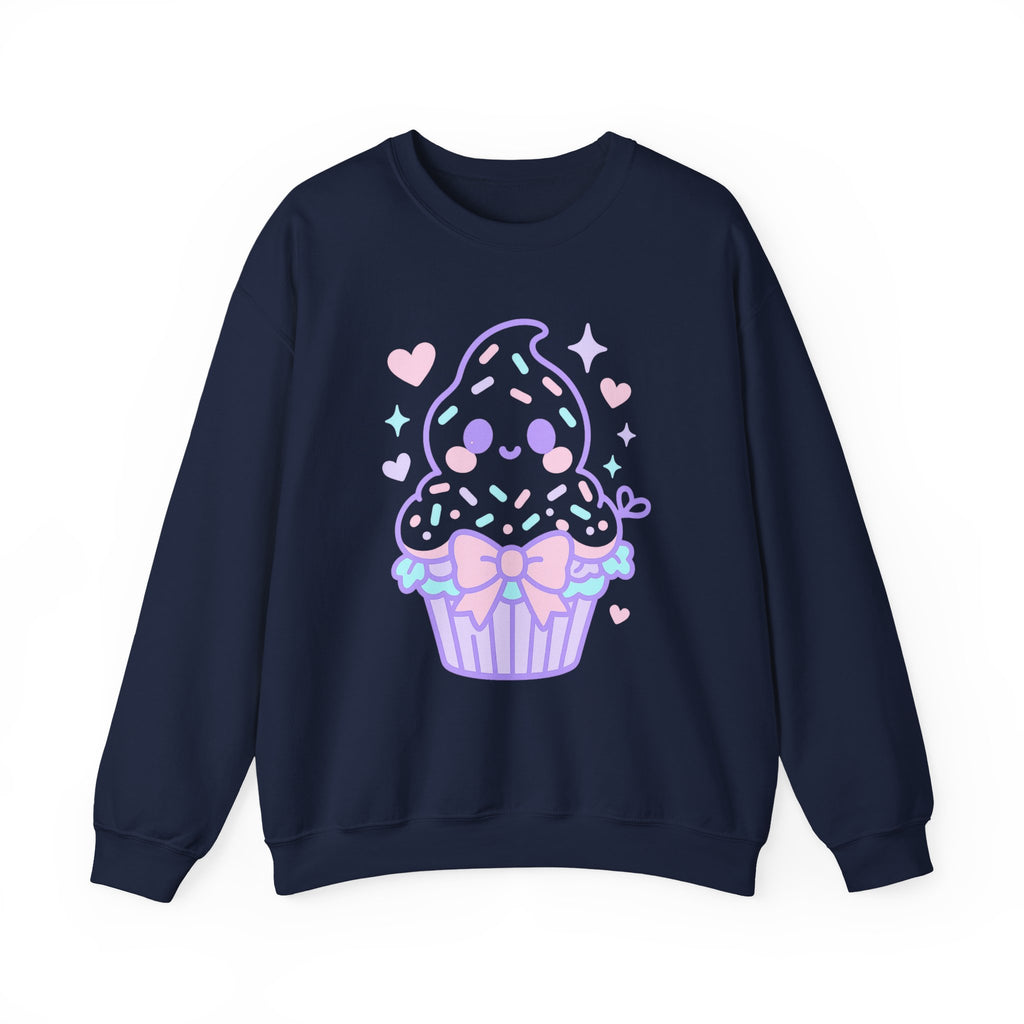 Kawaii Ghost Cupcake with Pastel Charm