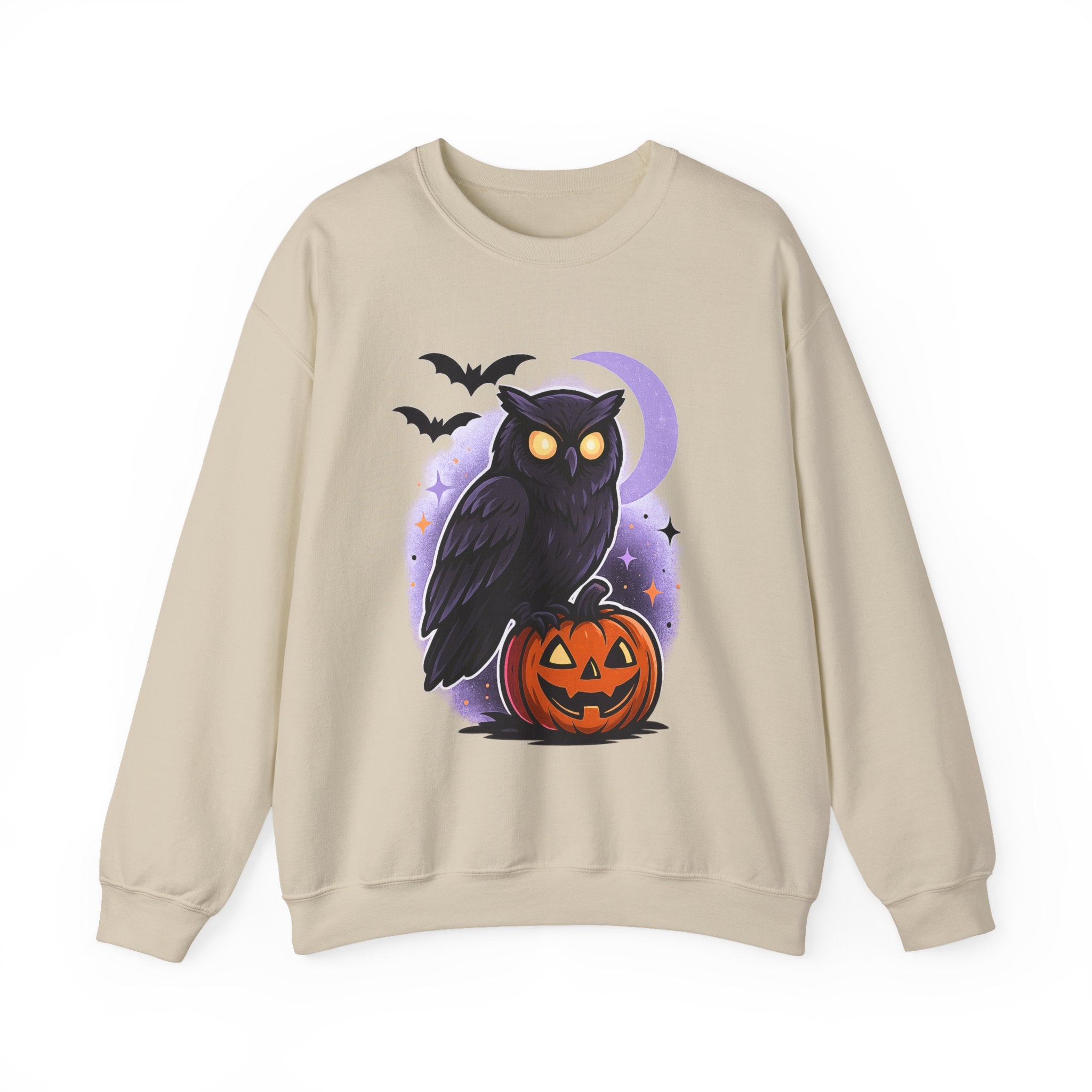 Spooky Owl and Pumpkin Night Sweatshirt
