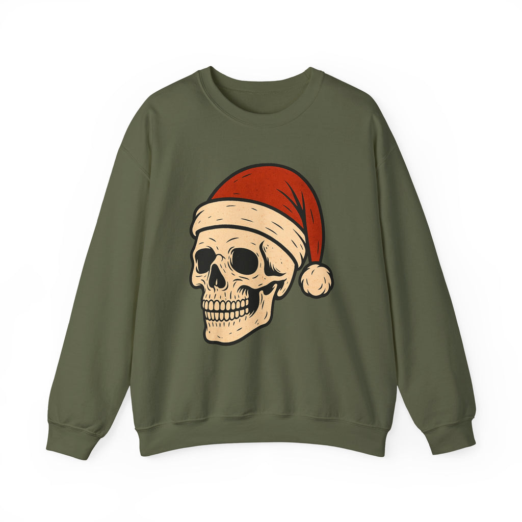 Skull with Santa Hat Sweatshirt
