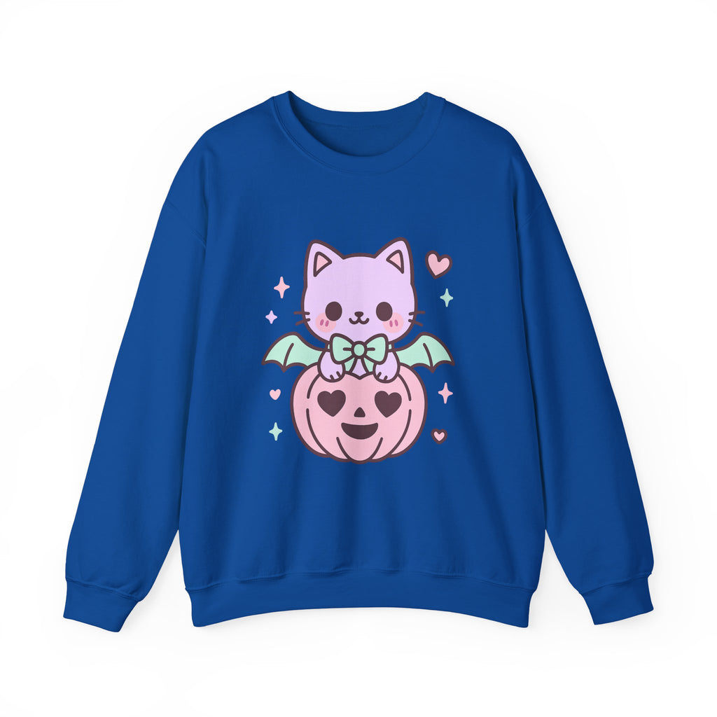 Kawaii Skull Sweatshirt – Pastel Bows & Hearts