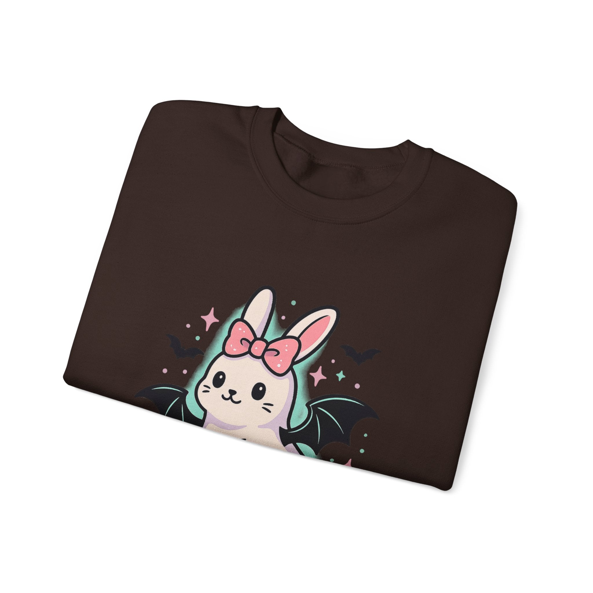 Cute Ghost Bunny with Bat Wings Sweatshirt