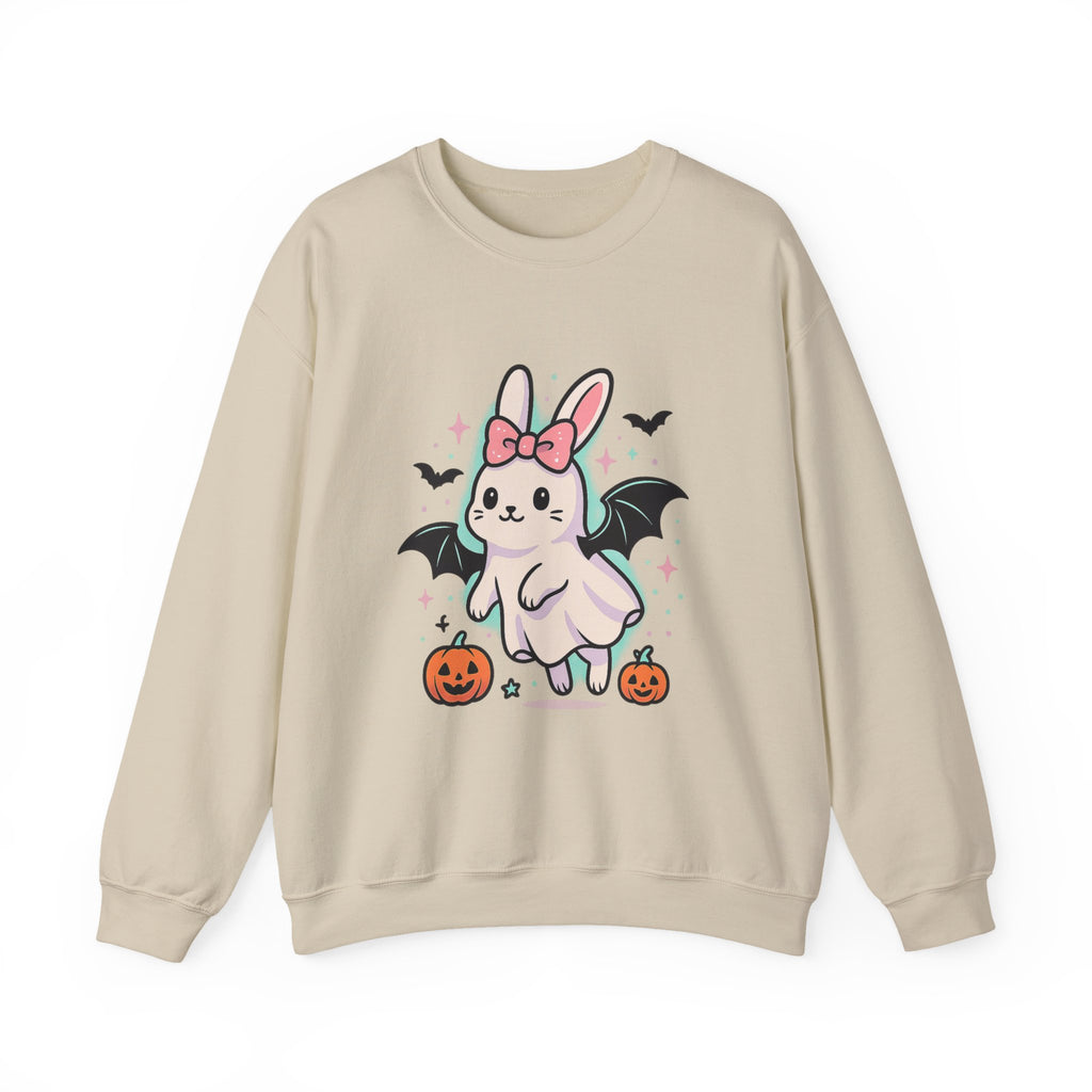 Cute Ghost Bunny with Bat Wings Sweatshirt
