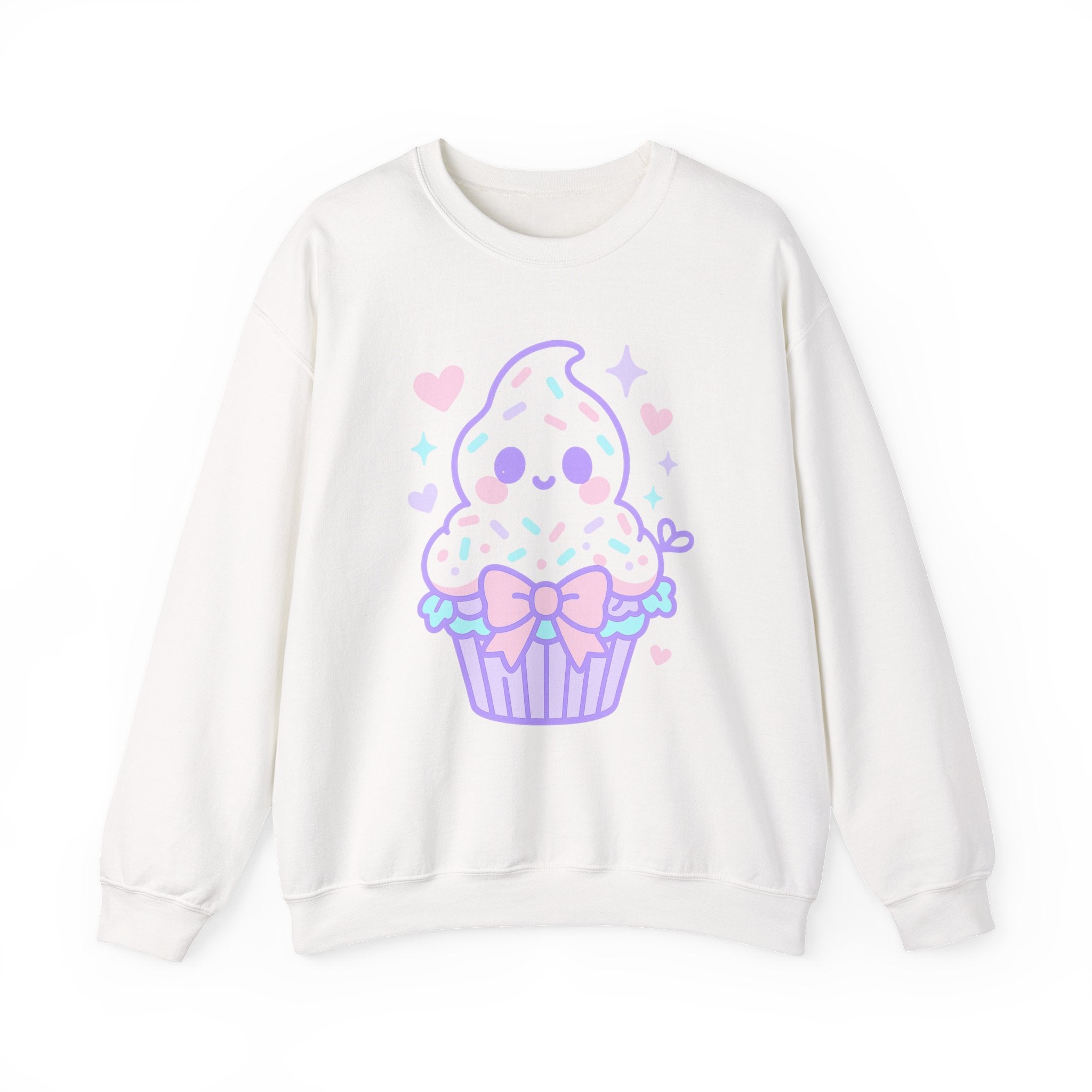 Kawaii Ghost Cupcake with Pastel Charm