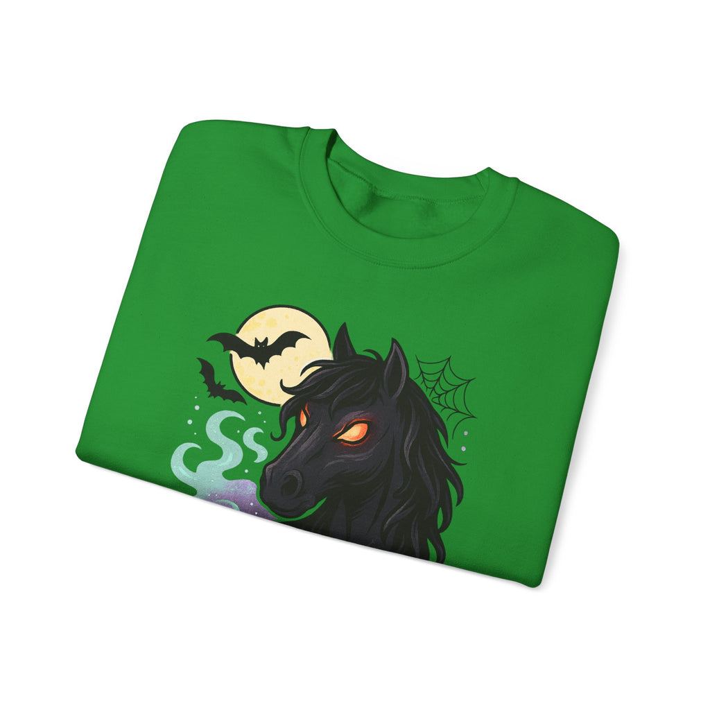 Gothic Horse Under Moonlight Spooky Sweatshirt