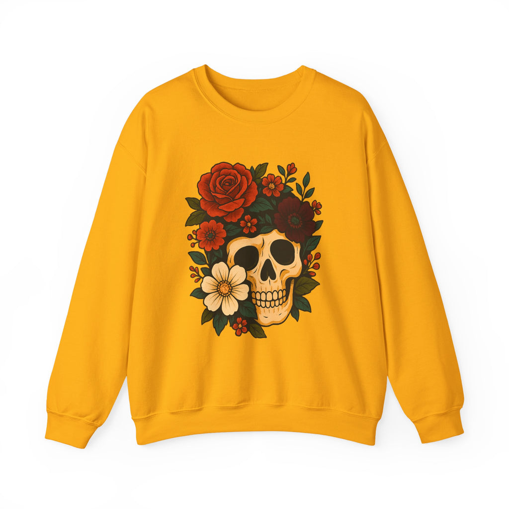 Floral Skull Halloween Sweatshirt