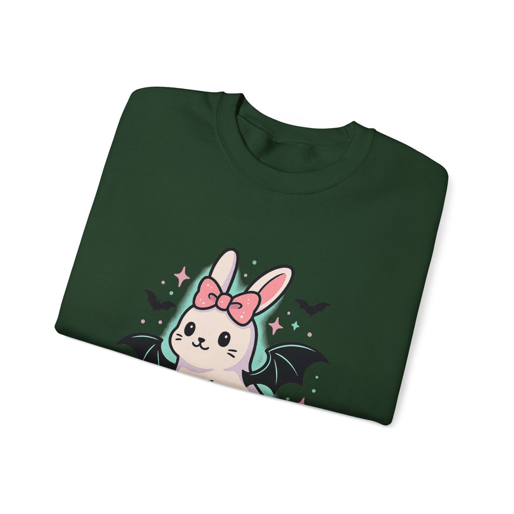 Cute Ghost Bunny with Bat Wings Sweatshirt