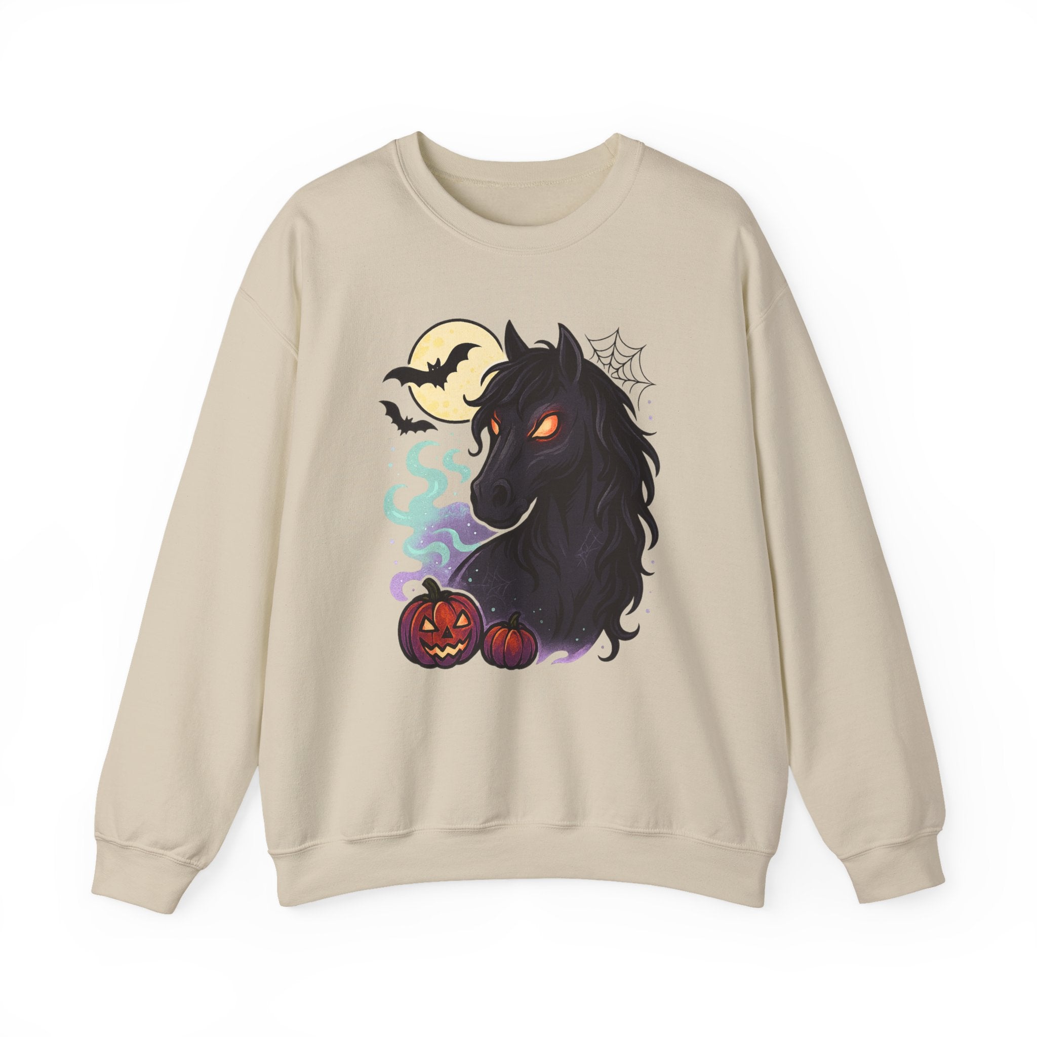 Gothic Horse Under Moonlight Spooky Sweatshirt