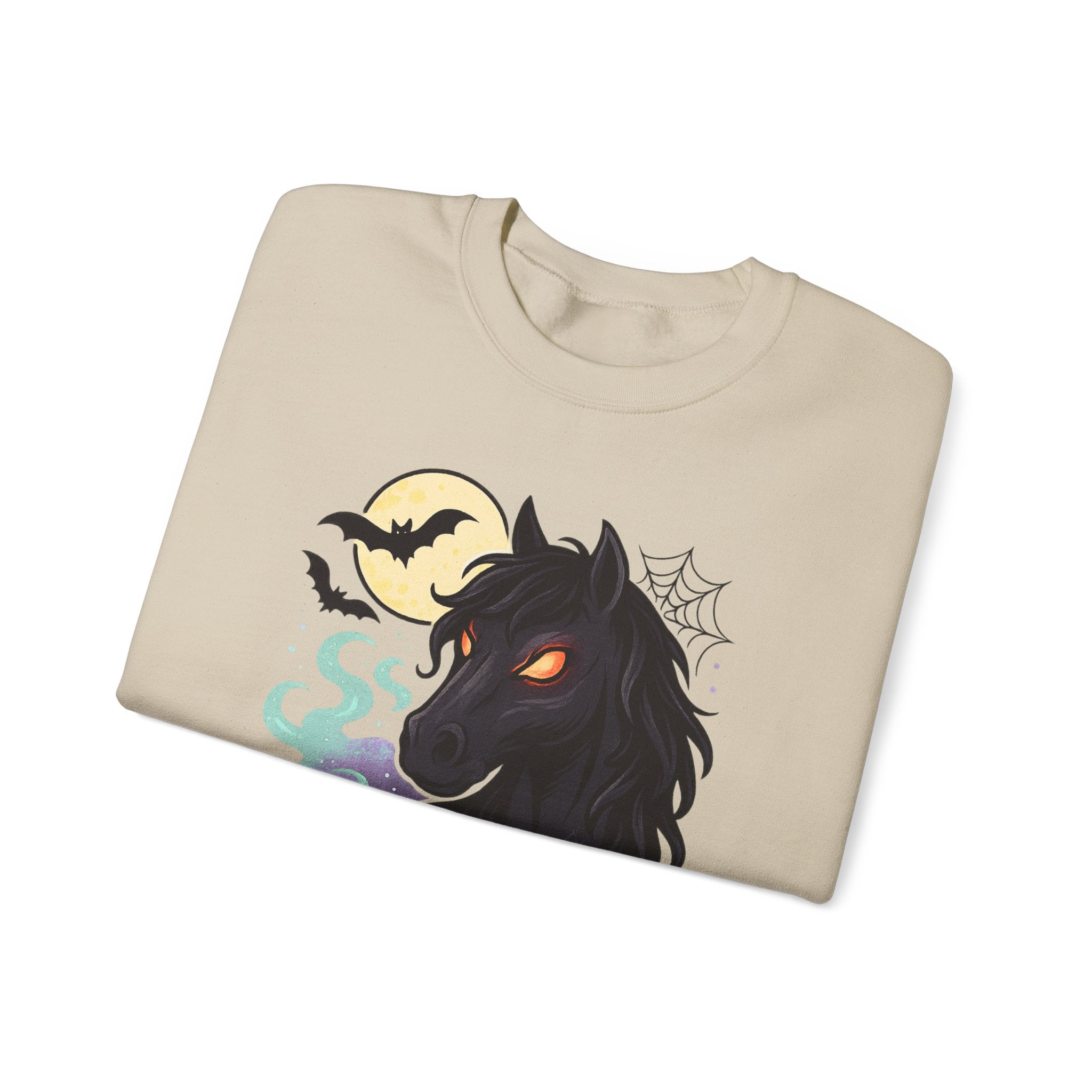 Gothic Horse Under Moonlight Spooky Sweatshirt