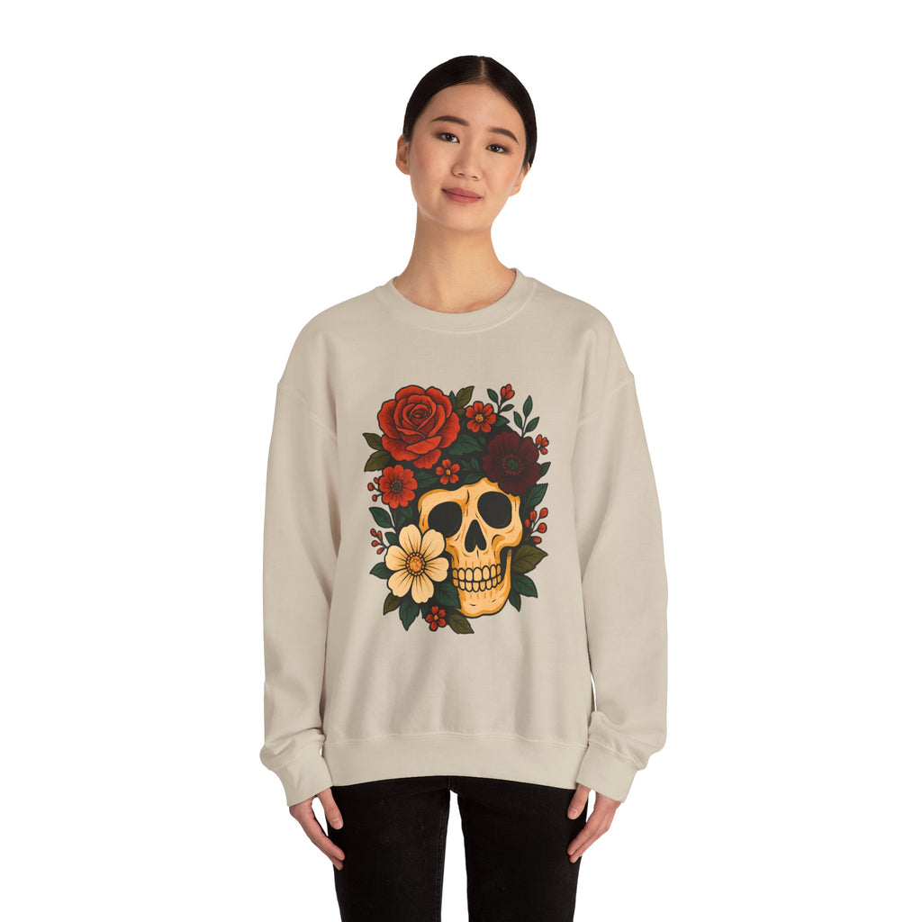 Floral Skull Halloween Sweatshirt