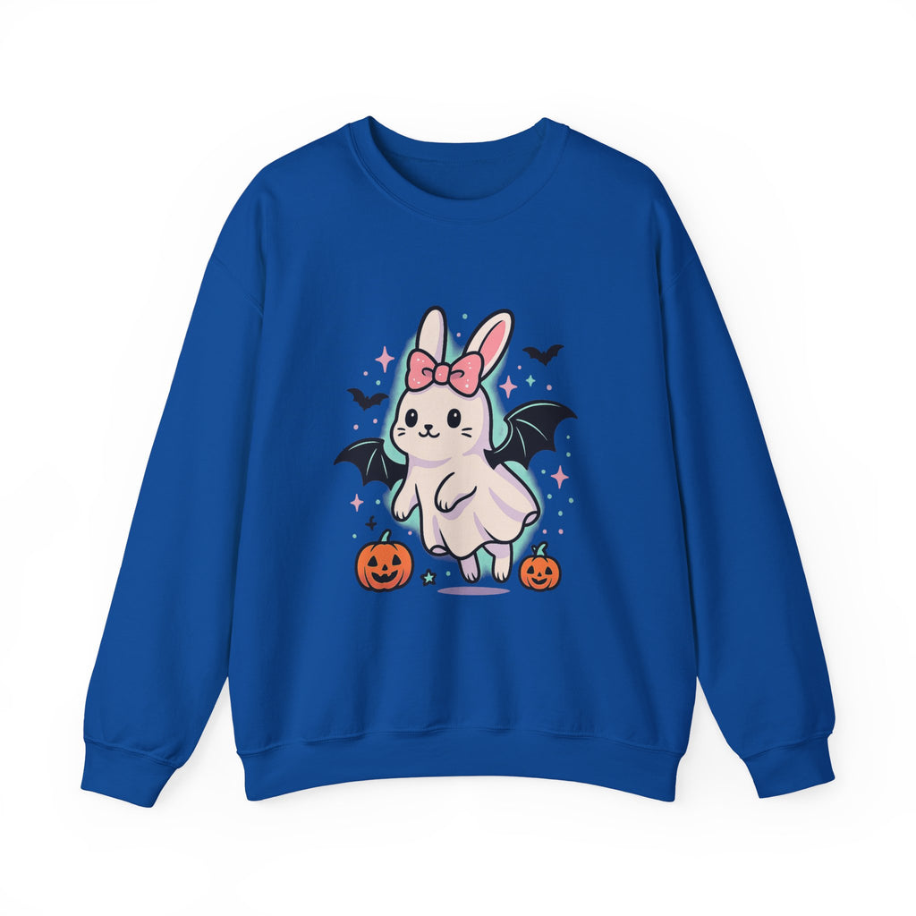 Cute Ghost Bunny with Bat Wings Sweatshirt