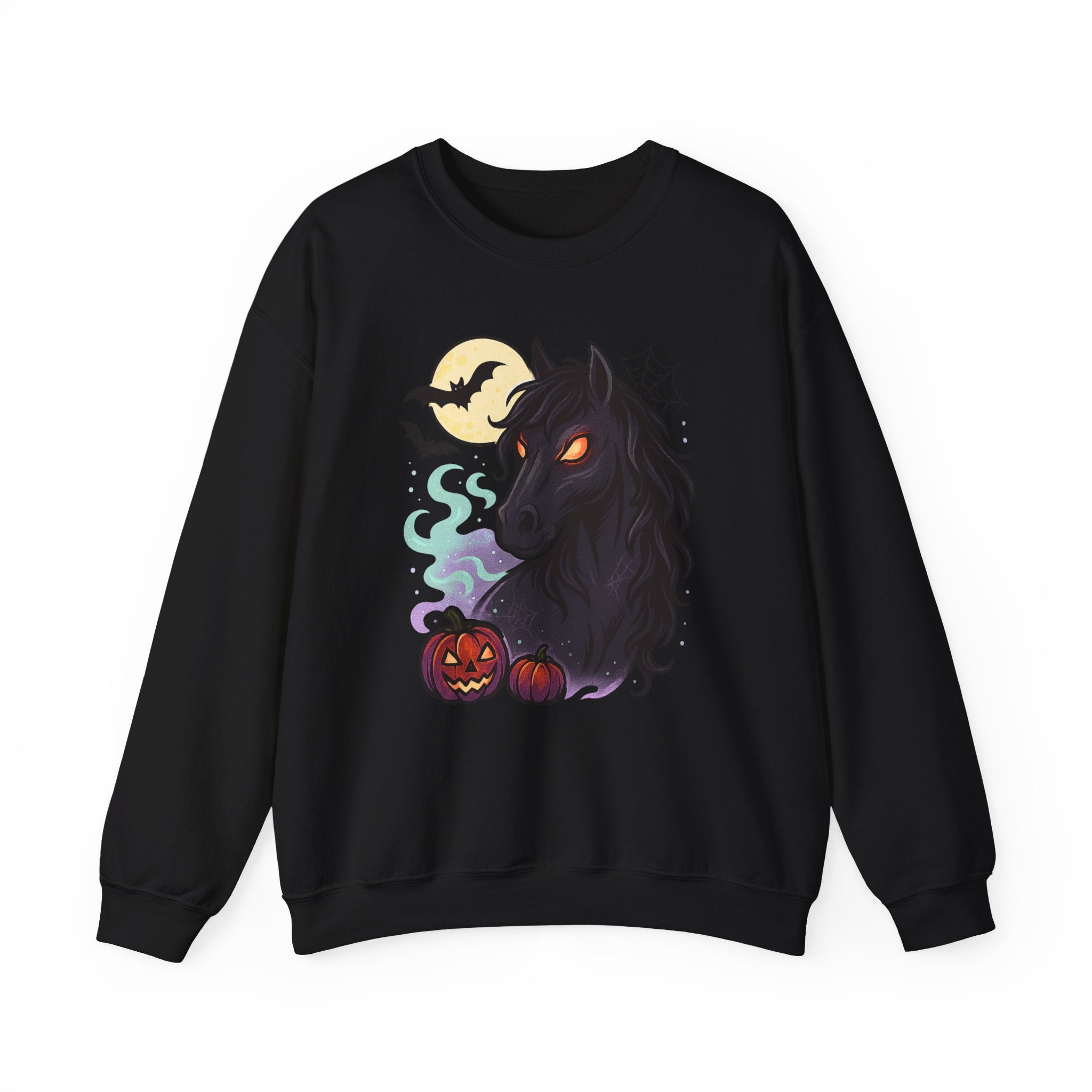 Gothic Horse Under Moonlight Spooky Sweatshirt