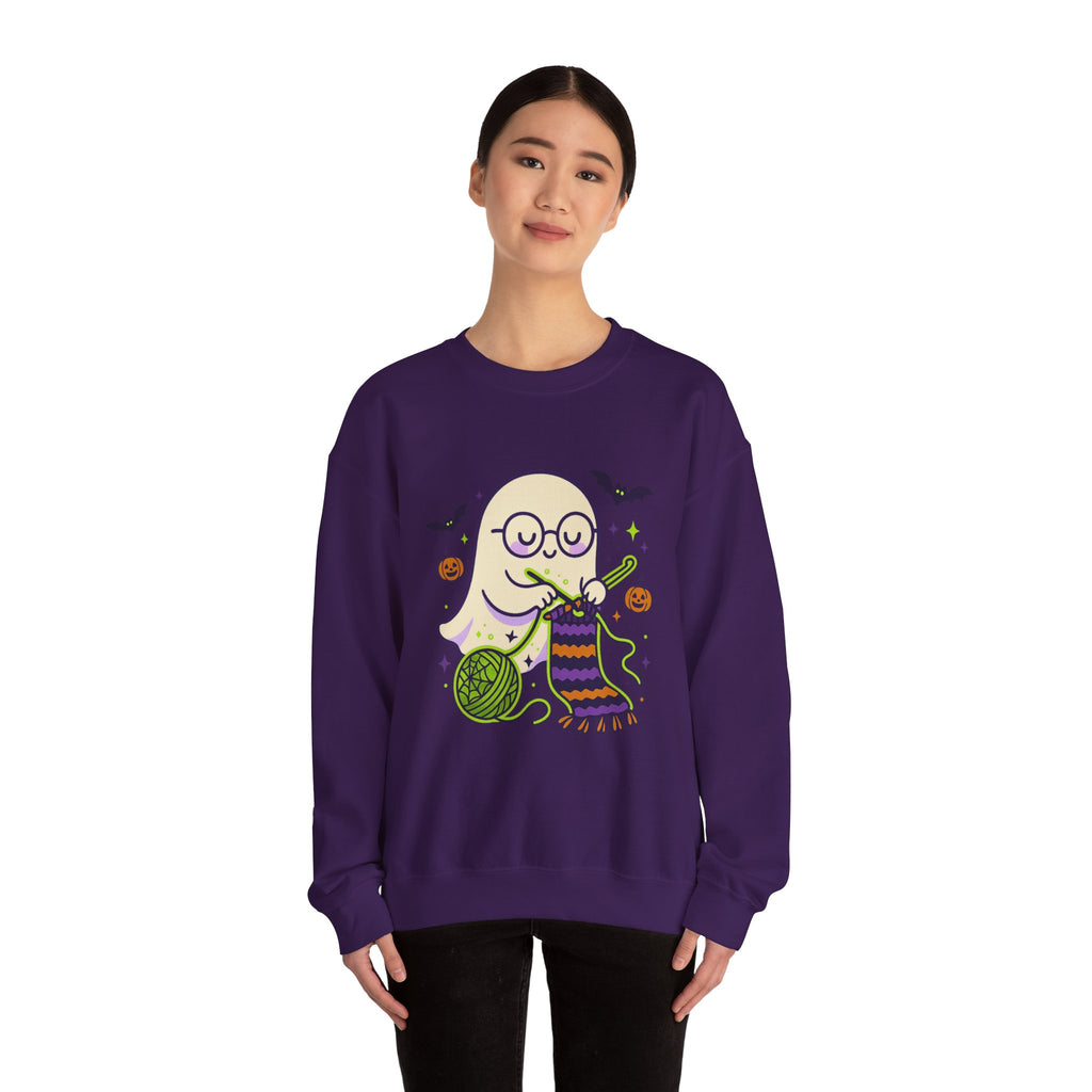 Crocheting Ghost with Halloween Charm Sweatshirt