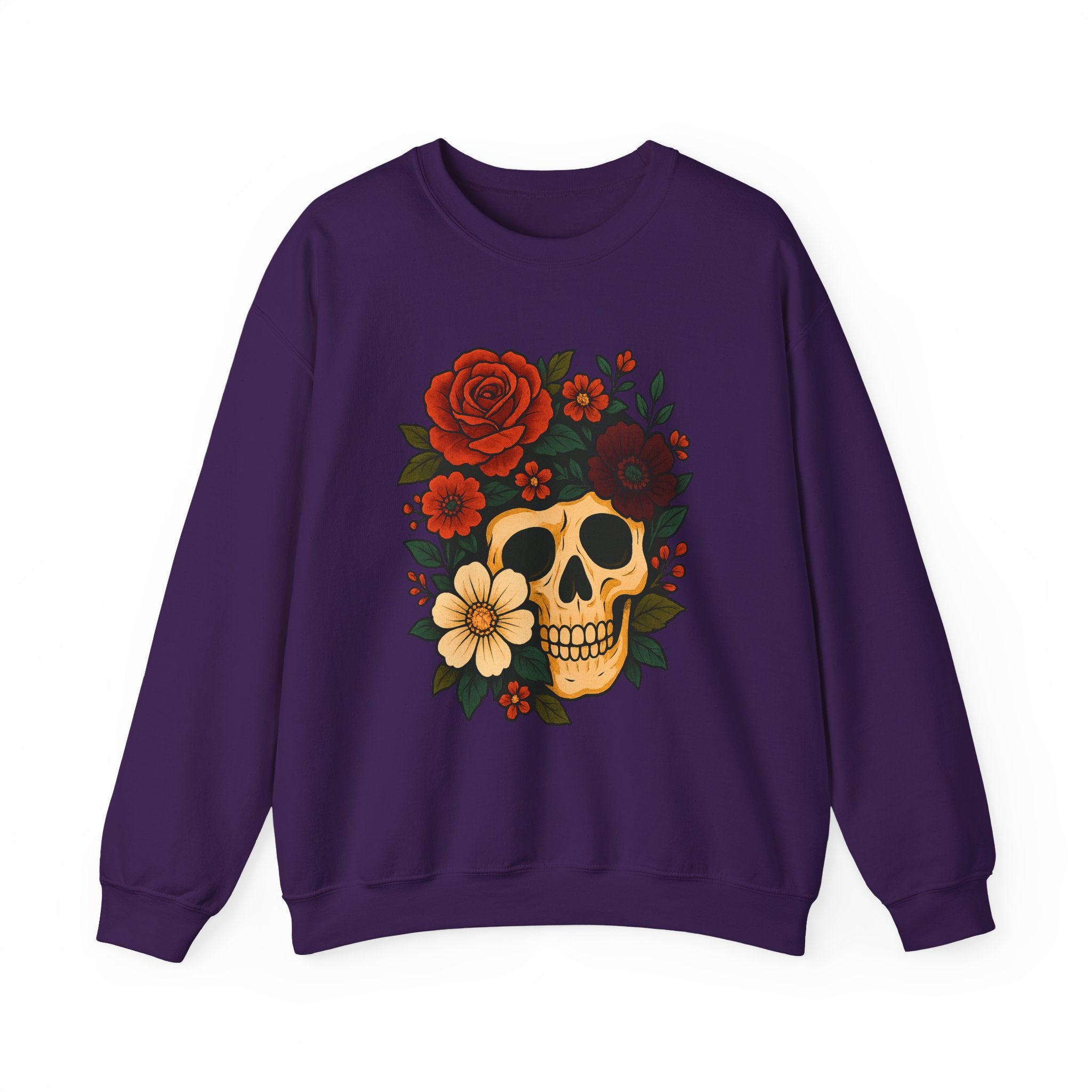 Floral Skull Halloween Sweatshirt