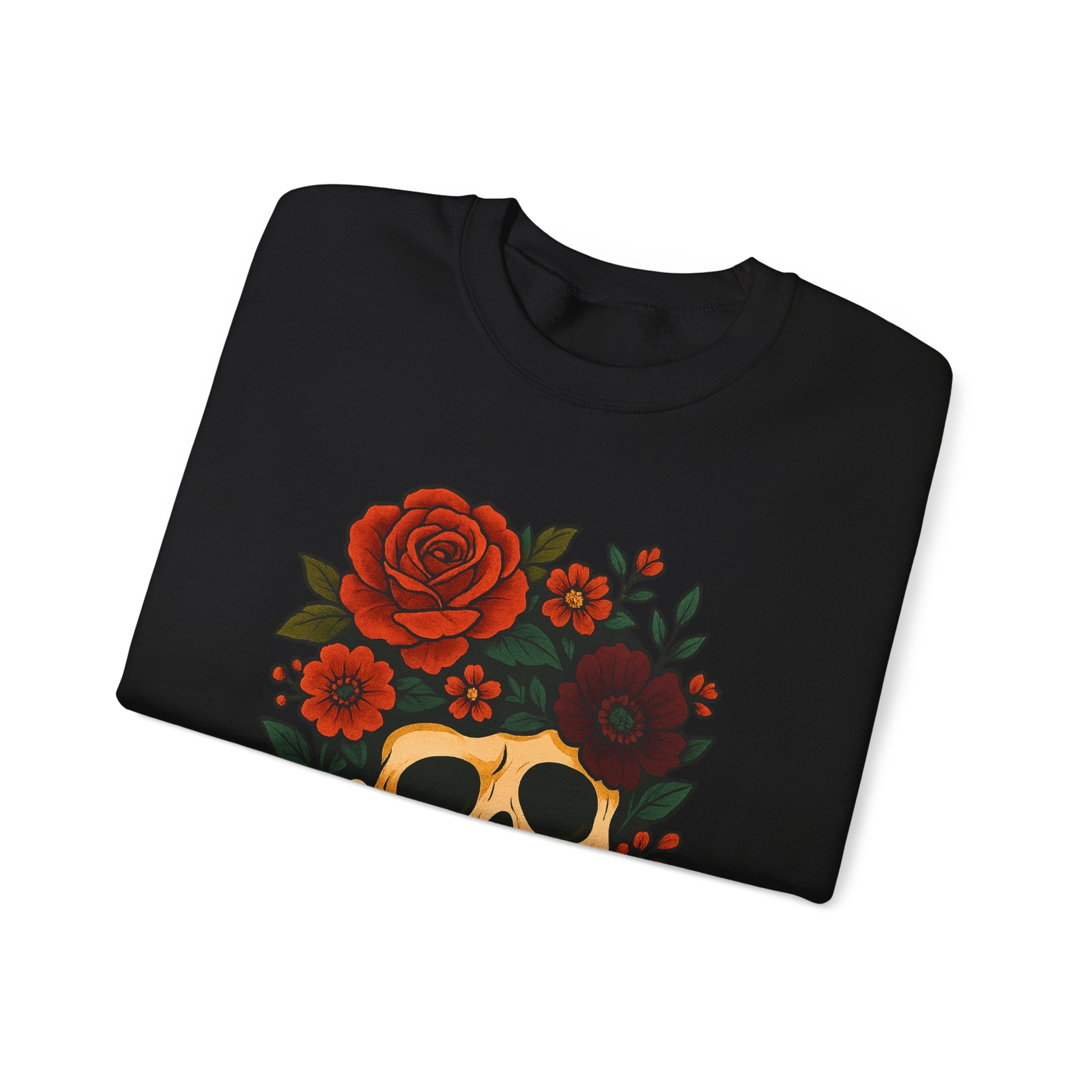 Floral Skull Halloween Sweatshirt