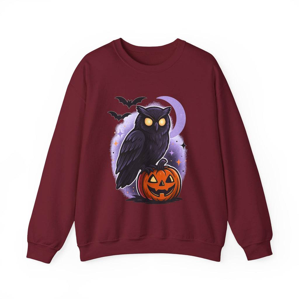 Spooky Owl and Pumpkin Night Sweatshirt