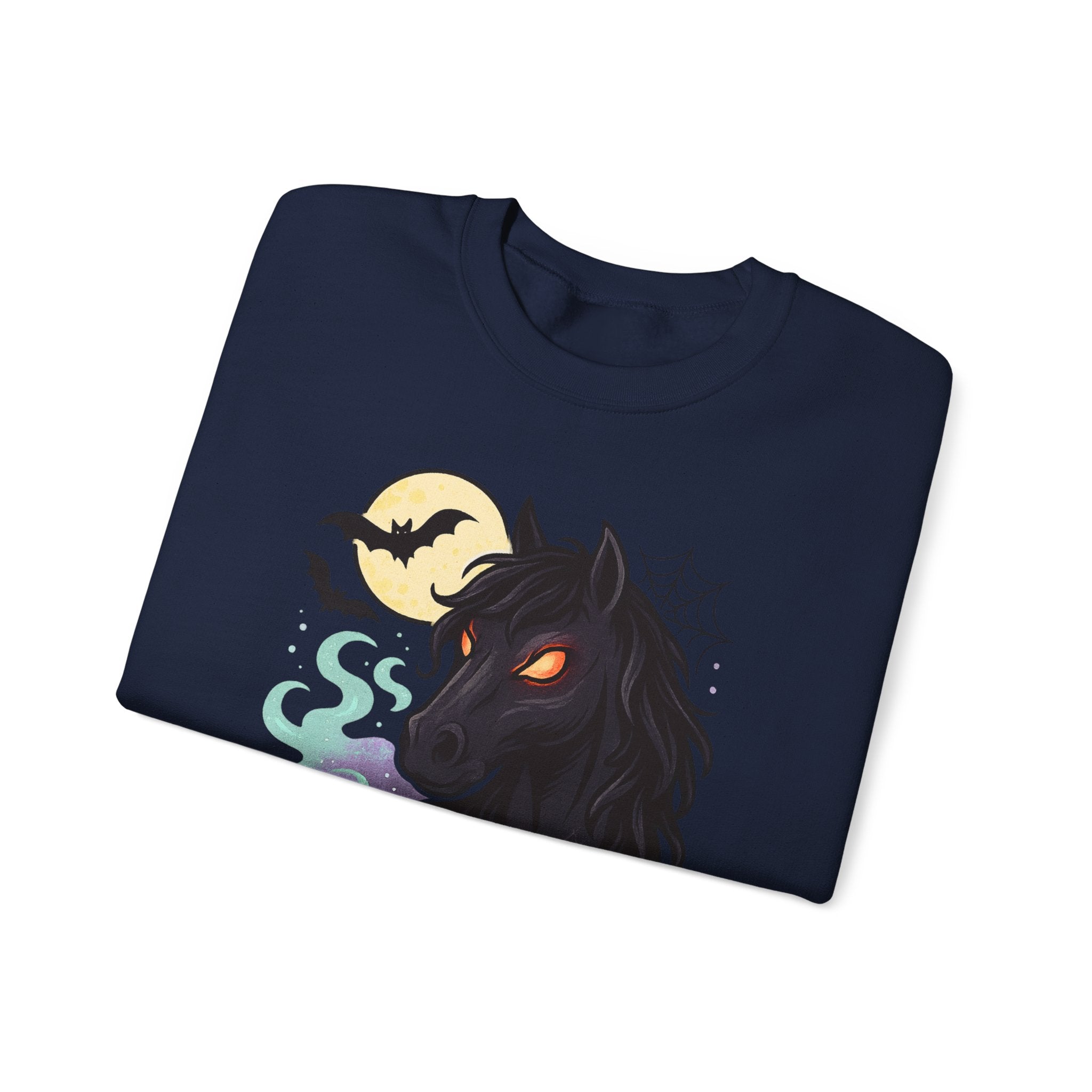 Gothic Horse Under Moonlight Spooky Sweatshirt